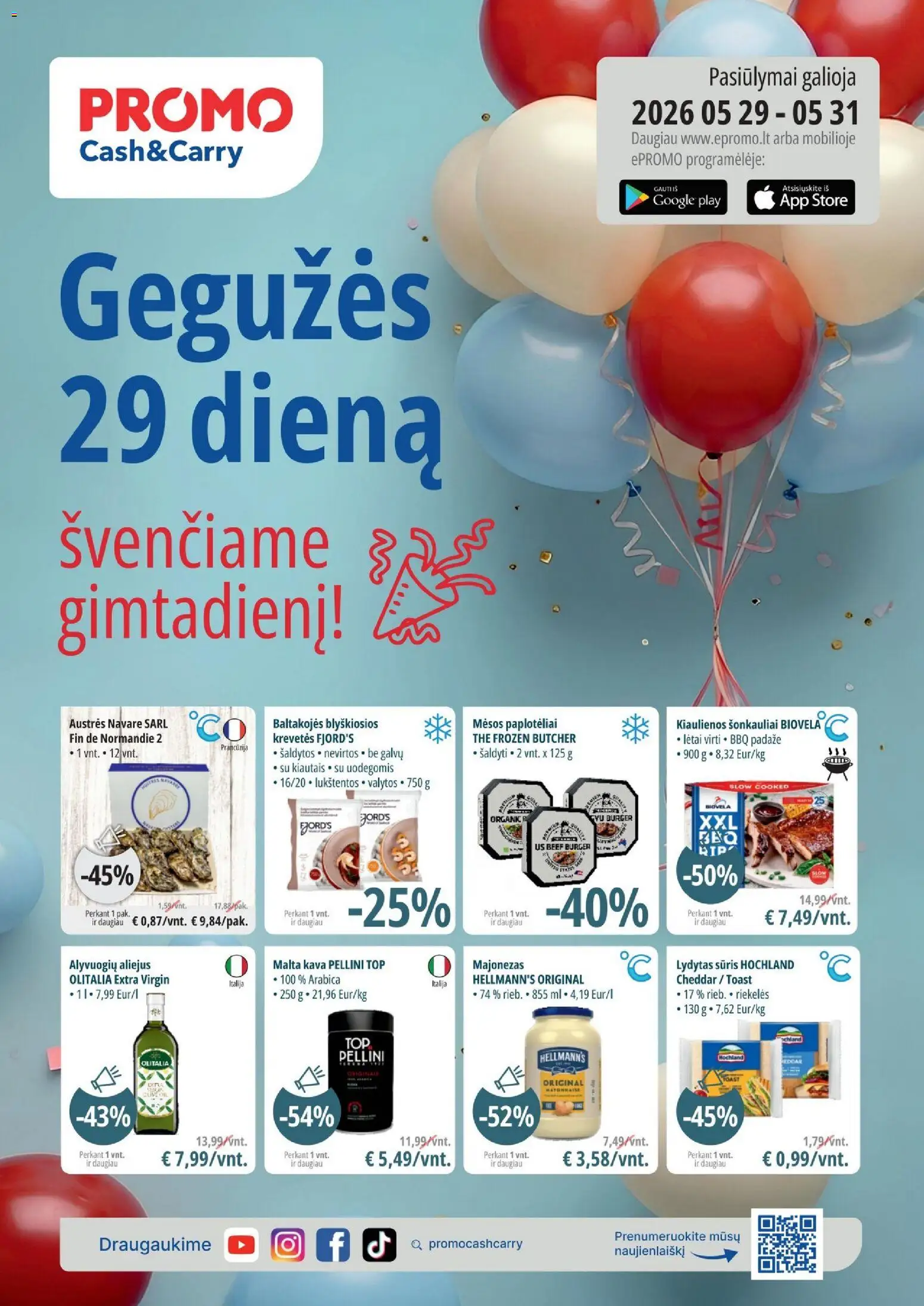ePromo akcijos nuo 29.05.2026 | Puslapis: 1 | Prekių: Sūris, Kava, Majonezas, Lydytas sūris