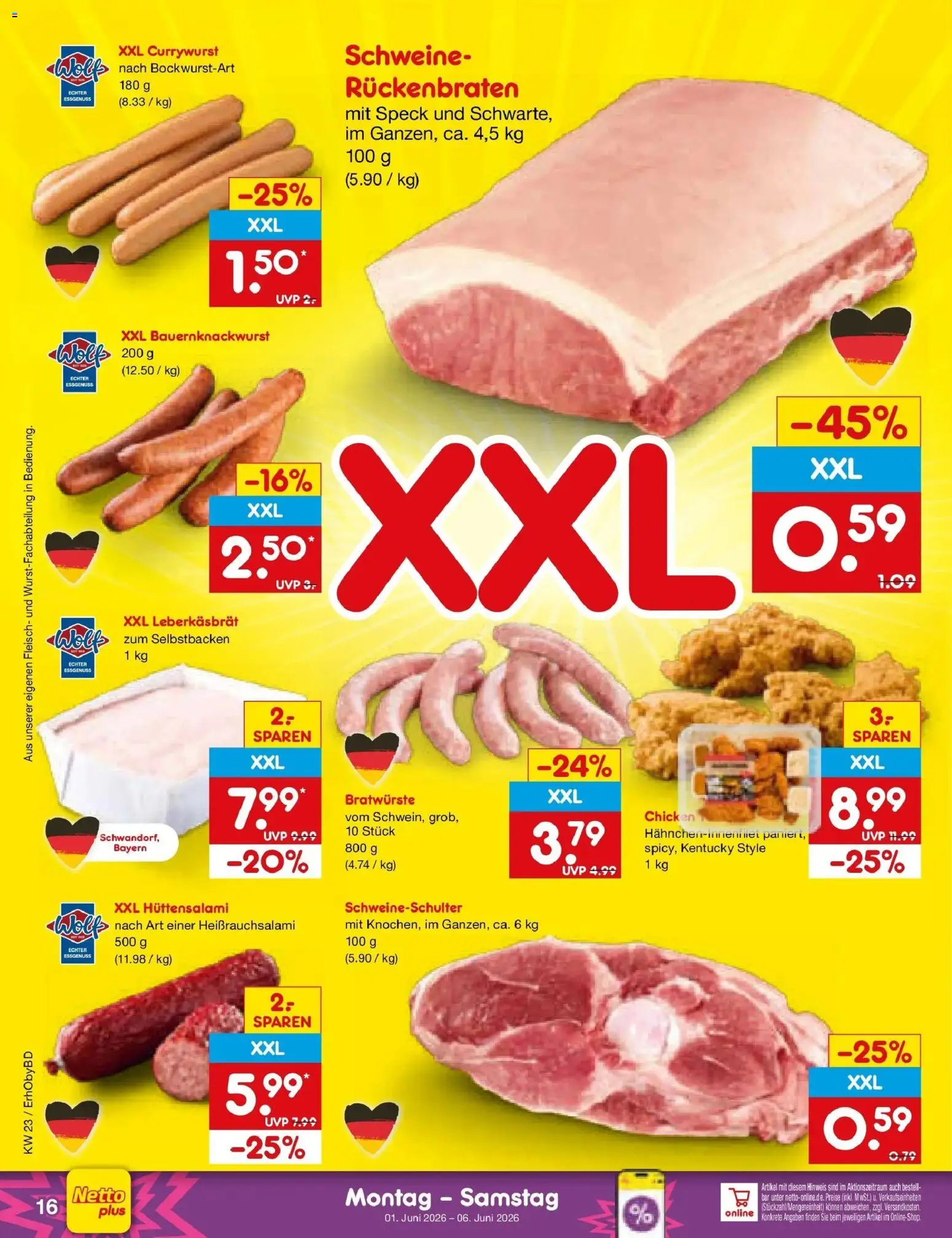 Netto Marken-Discount Prospekt Velden – gültig ab 01.06.2026 | Seite: 18 | Produkte: Fleisch