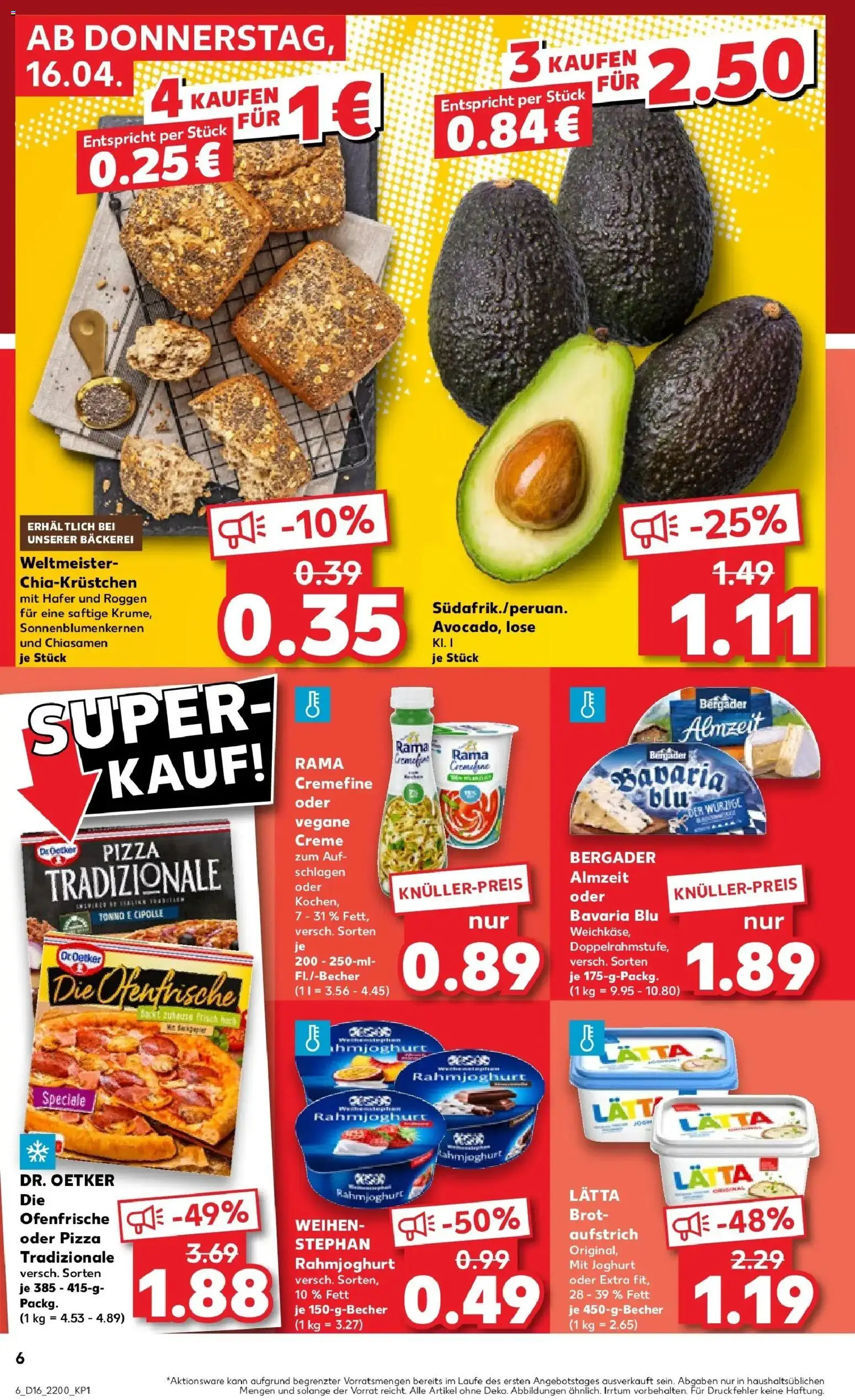 Kaufland Prospekt Sindelfingen	 – gültig ab 13.04.2026 | Seite: 18 | Produkte: Rama, Joghurt, Creme, Pizza