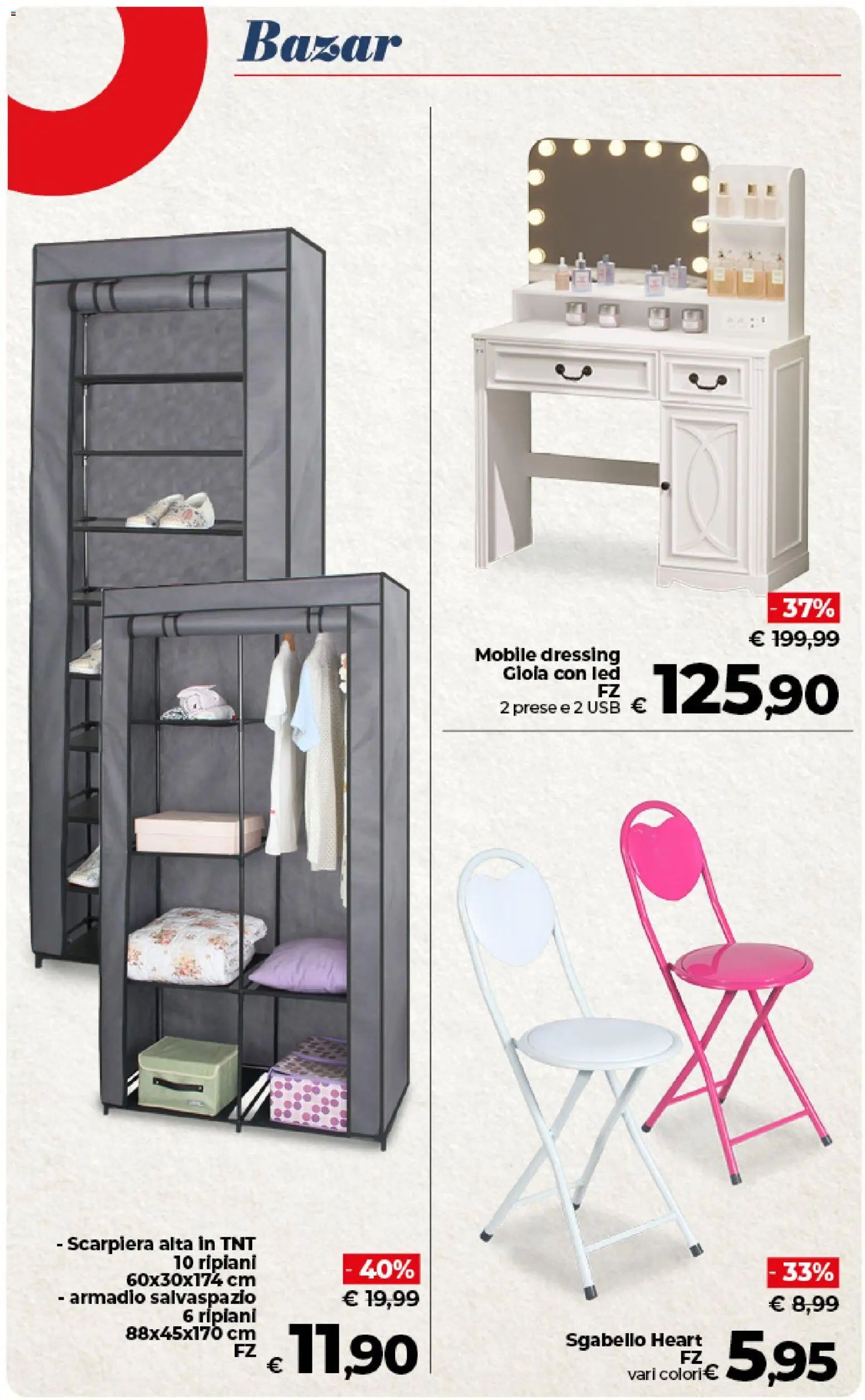 Volantino COOP del 09.06.2026 | Pagina: 50 | Prodotti: Mobile, Sgabello, Scarpiera, Armadio