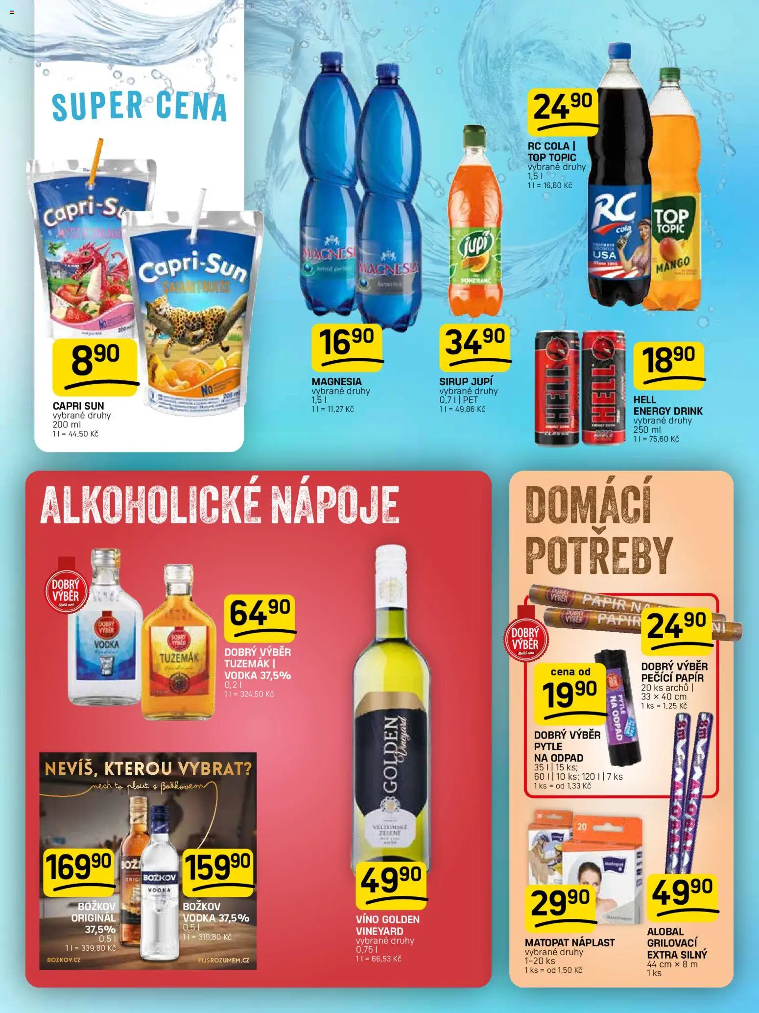 Flop leták od 17.06.2026 | Strana: 10 | Produkty: Víno, Alobal, Tuzemák, Energy drink