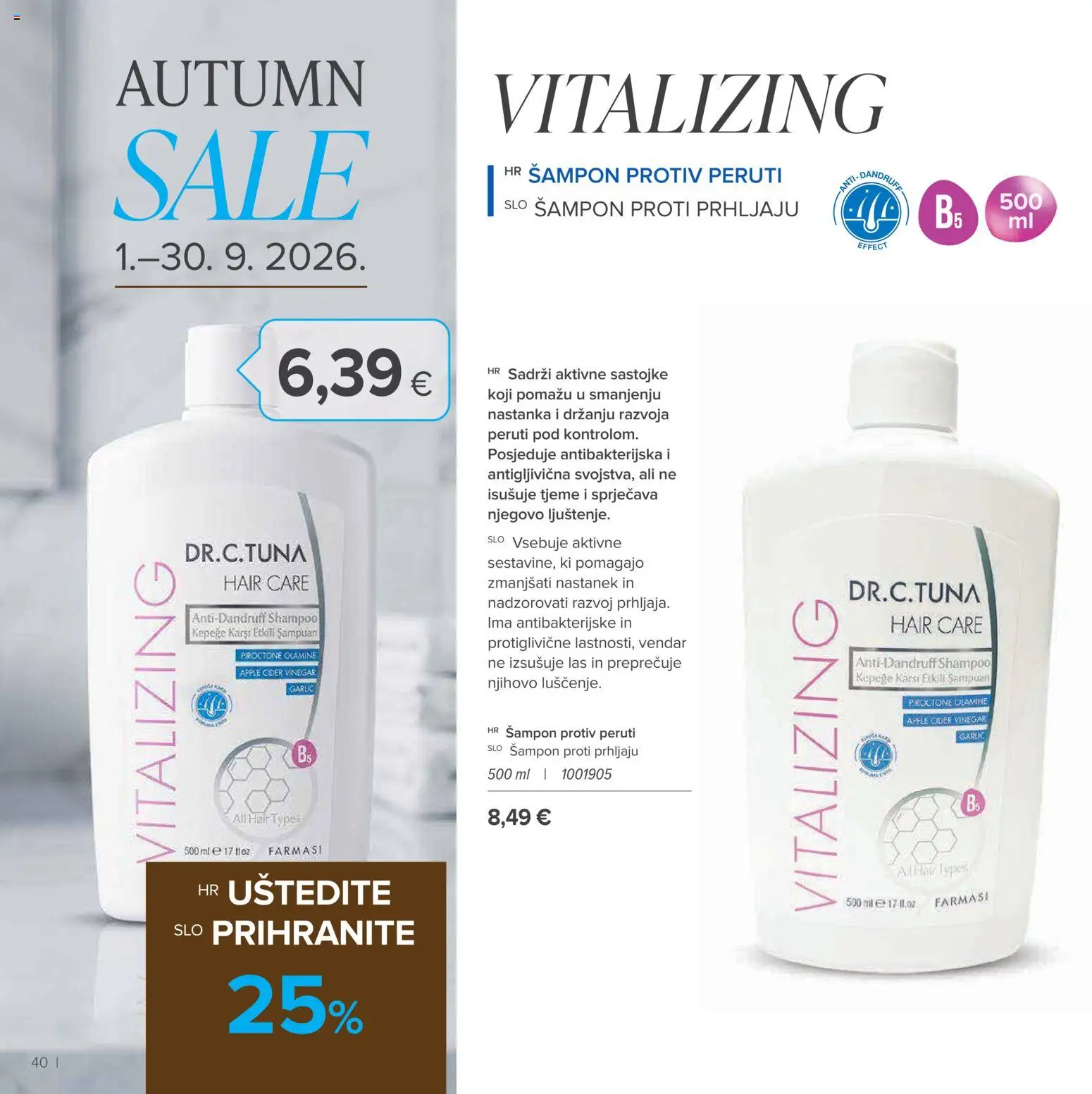 Farmasi katalog | vrijedi od 01.09.2026 | Stranica: 40 | Proizvodi: Šampon, Šampon protiv peruti