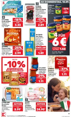 Kaufland DE -DE Folder - Voorbeeld van een folder van Kaufland DE, geldig van 10-09-2026 | Pagina: 17 | Producten: Tomaten, Pasta, Pesto, Glas