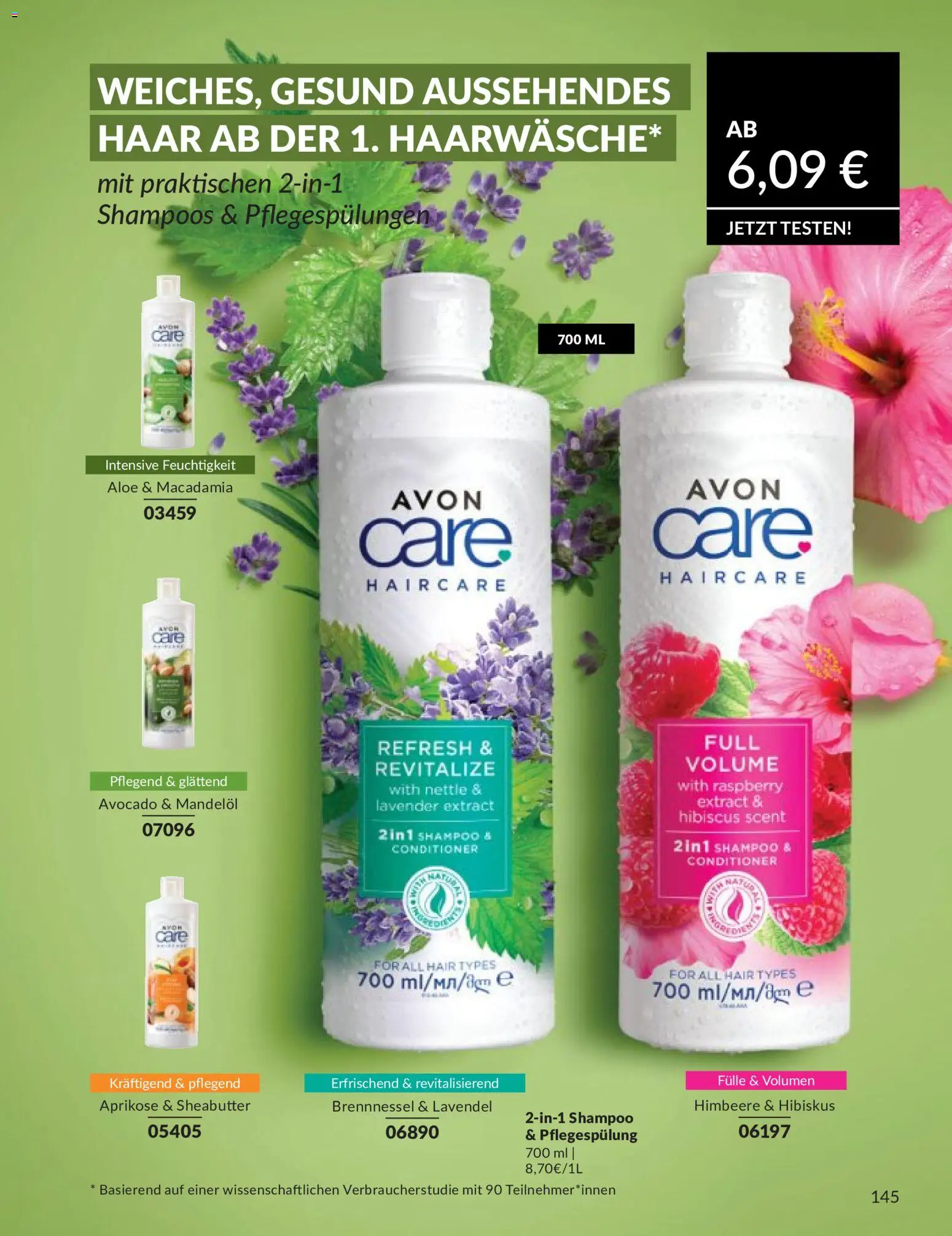 AVON Katalog Mai 2026 – gültig ab 01.05.2026 | Seite: 163 | Produkte: Shampoo, Avocado, Himbeere, Lavendel