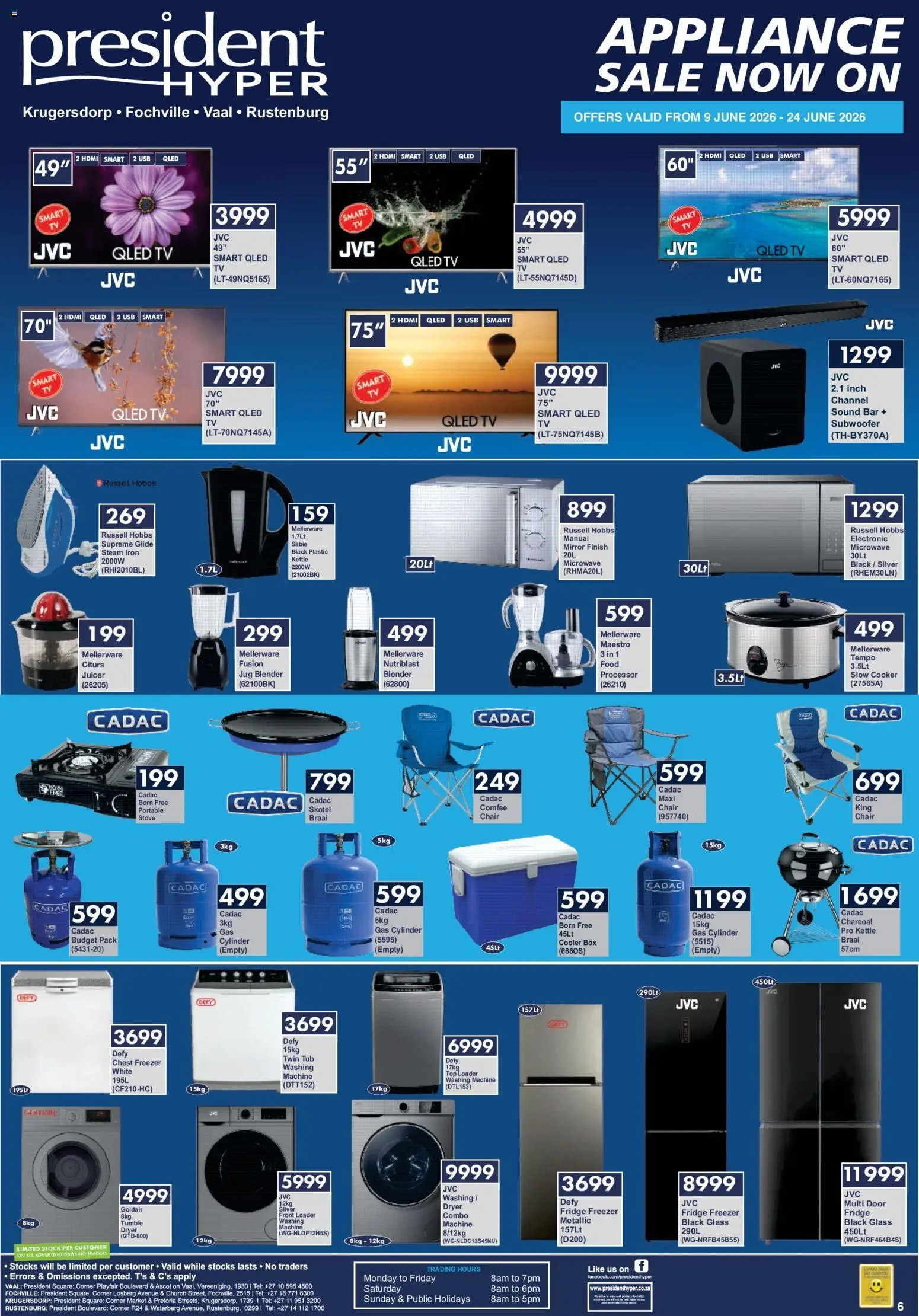 New President Hyper catalogue – valid from 09/06/2026 | Page: 9 | Products: Washing machine, Kettle, Juicer, Fridge