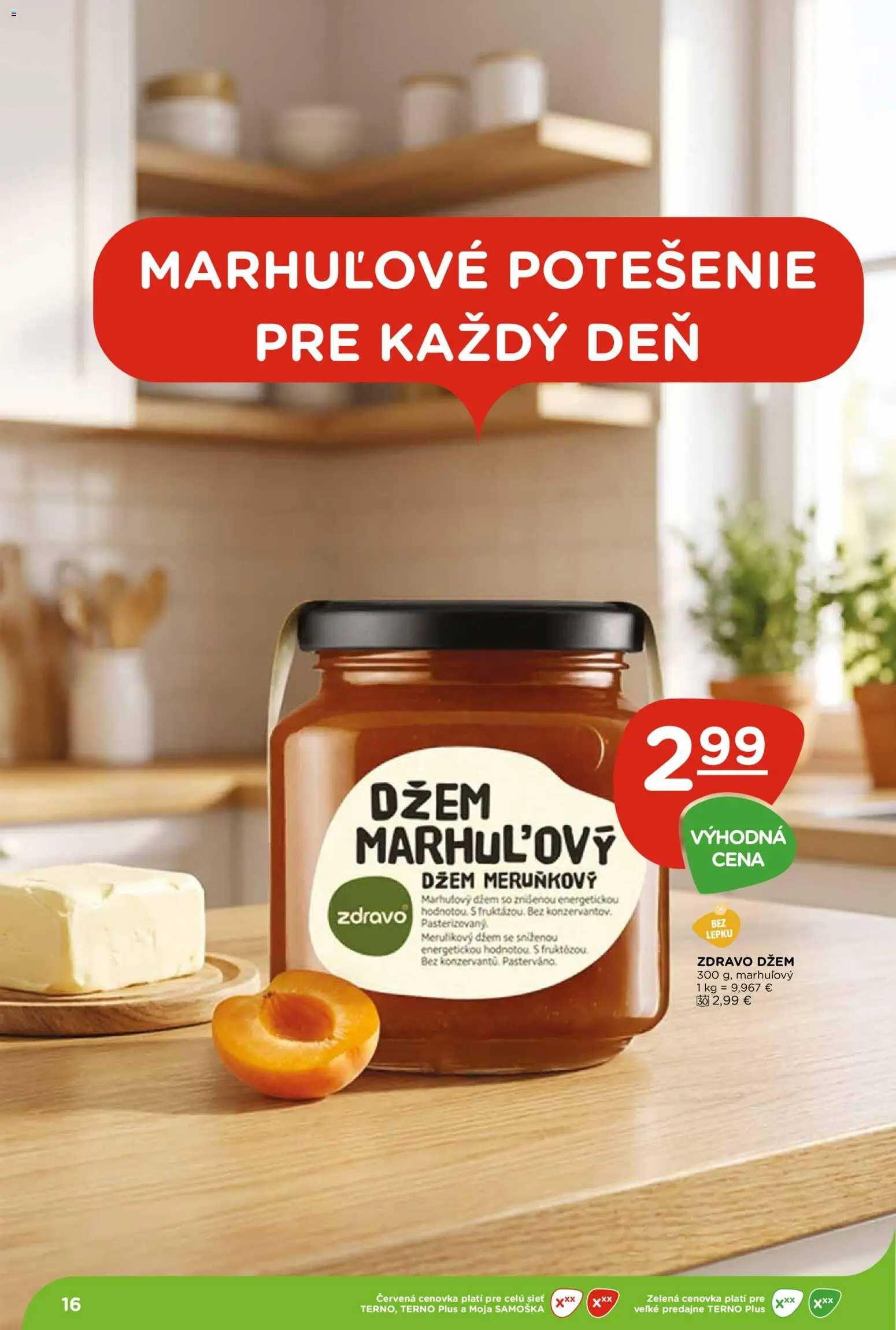 Nové Terno akcie – leták je platný od 03.09.2026 | Strana: 16 | Produkty: Džem