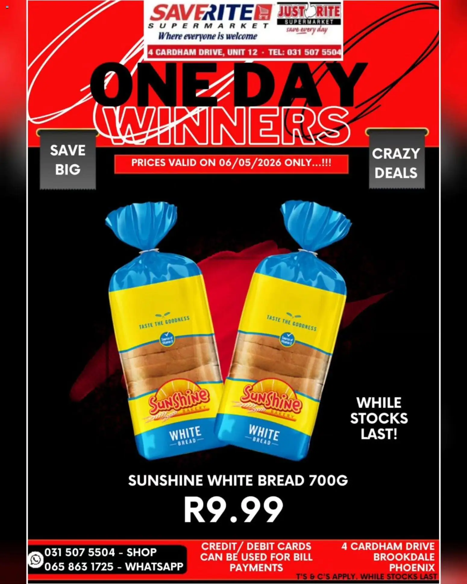 New Saverite catalogue – valid from 06.05.2026 | Page: 1 | Products: Bakery, Bread