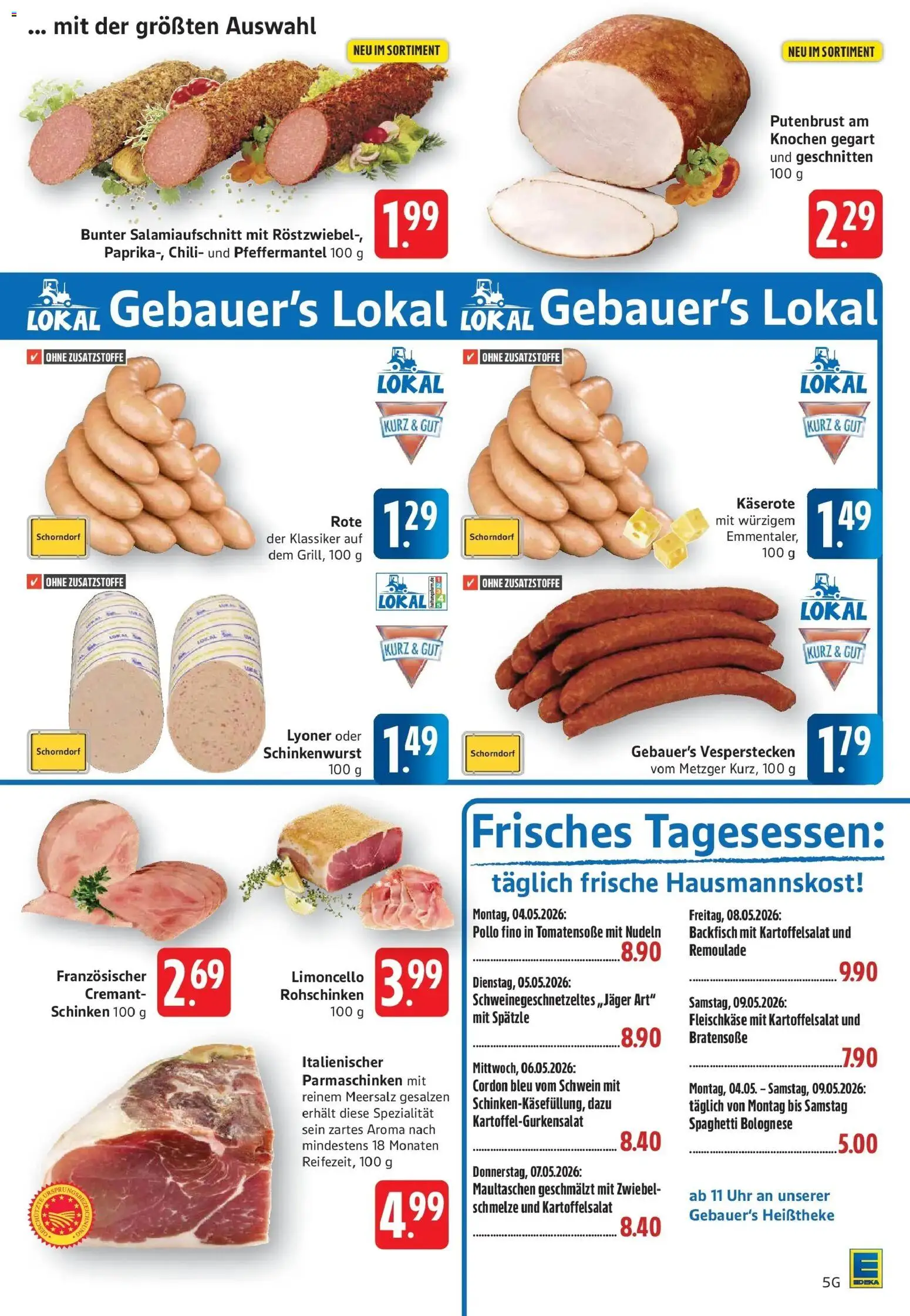 Edeka prospekt Geislingen	 – gültig ab 04.05.2026 | Seite: 7 | Produkte: Limoncello, Chili, Schinken, Maultaschen