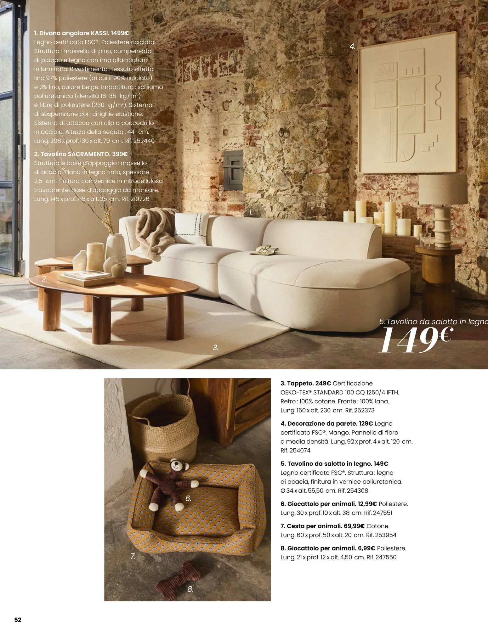 Volantino Maisons du Monde del 23/09/2026 | Pagina: 52 | Prodotti: Tavolino, Divano angolare, Divano, Decorazione