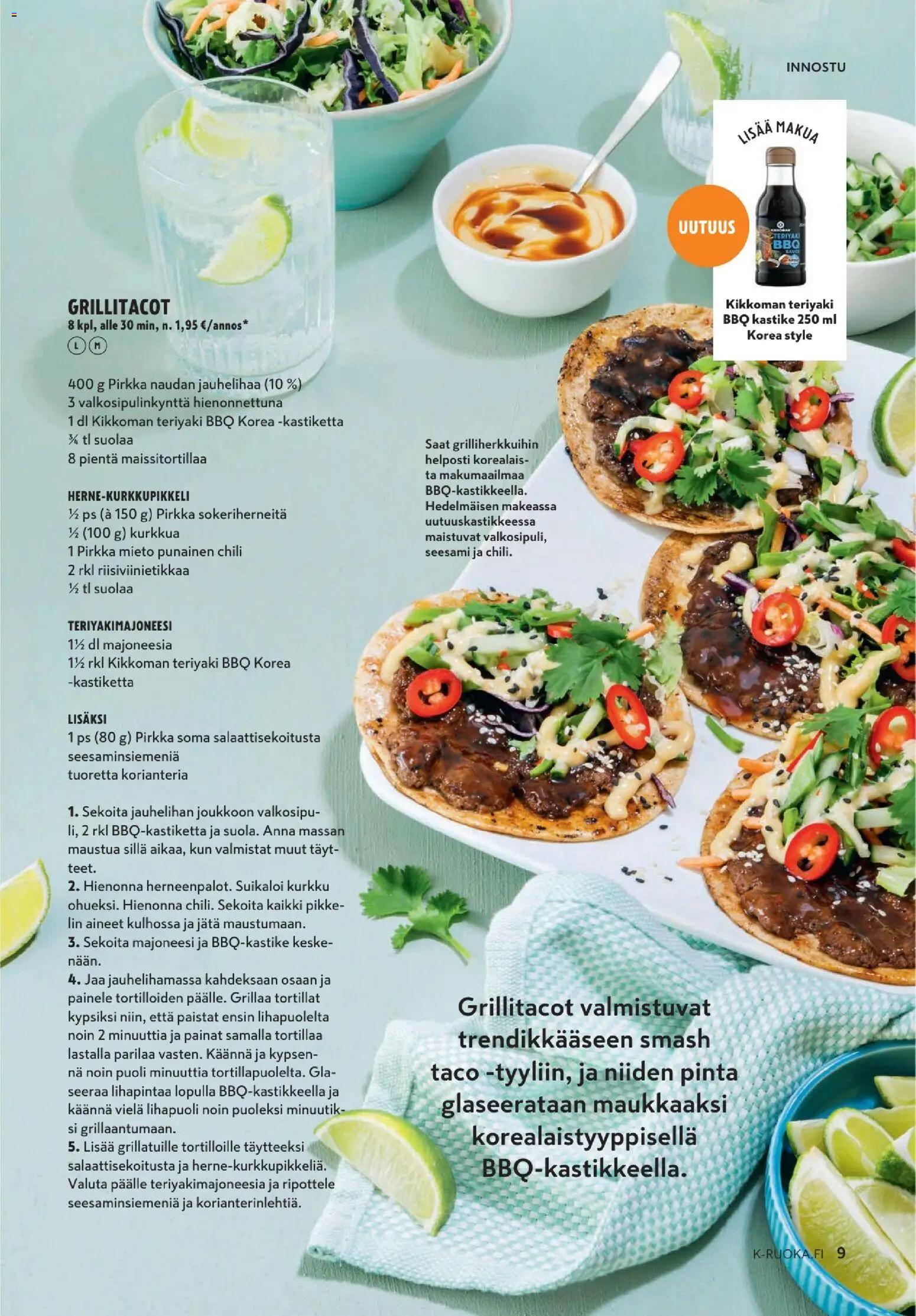 K-Supermarket tarjoukset - K-Ruoka – voimassa 10.06.2026 alkaen | Sivu: 9 | Tuotteet: Majoneesi, Chili, Kurkku