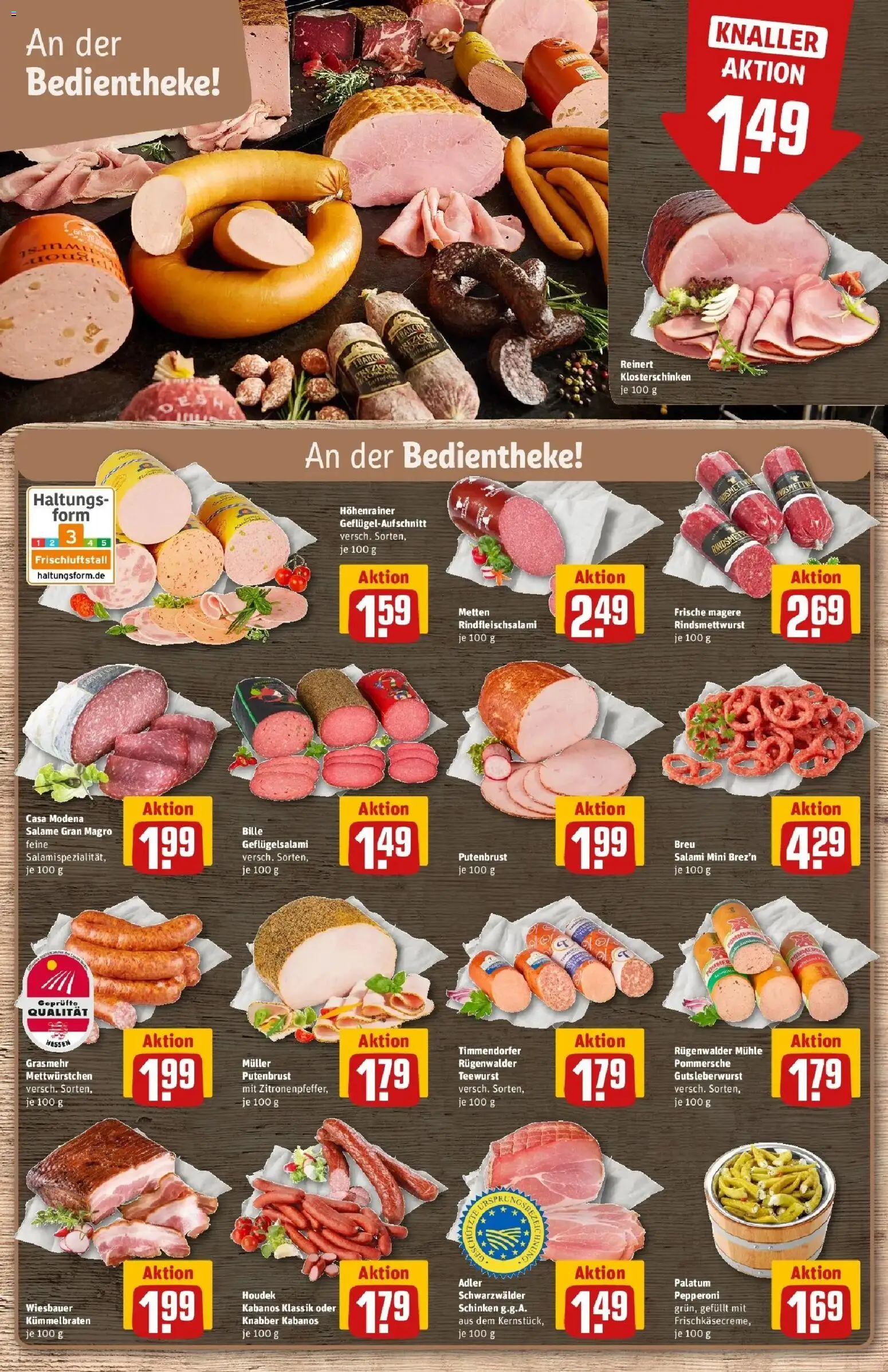 REWE Prospekt ab 21.09.2026 zum Blättern » Angebote | Seite: 16 | Produkte: Putenbrust, Mühle, Salami, Schinken