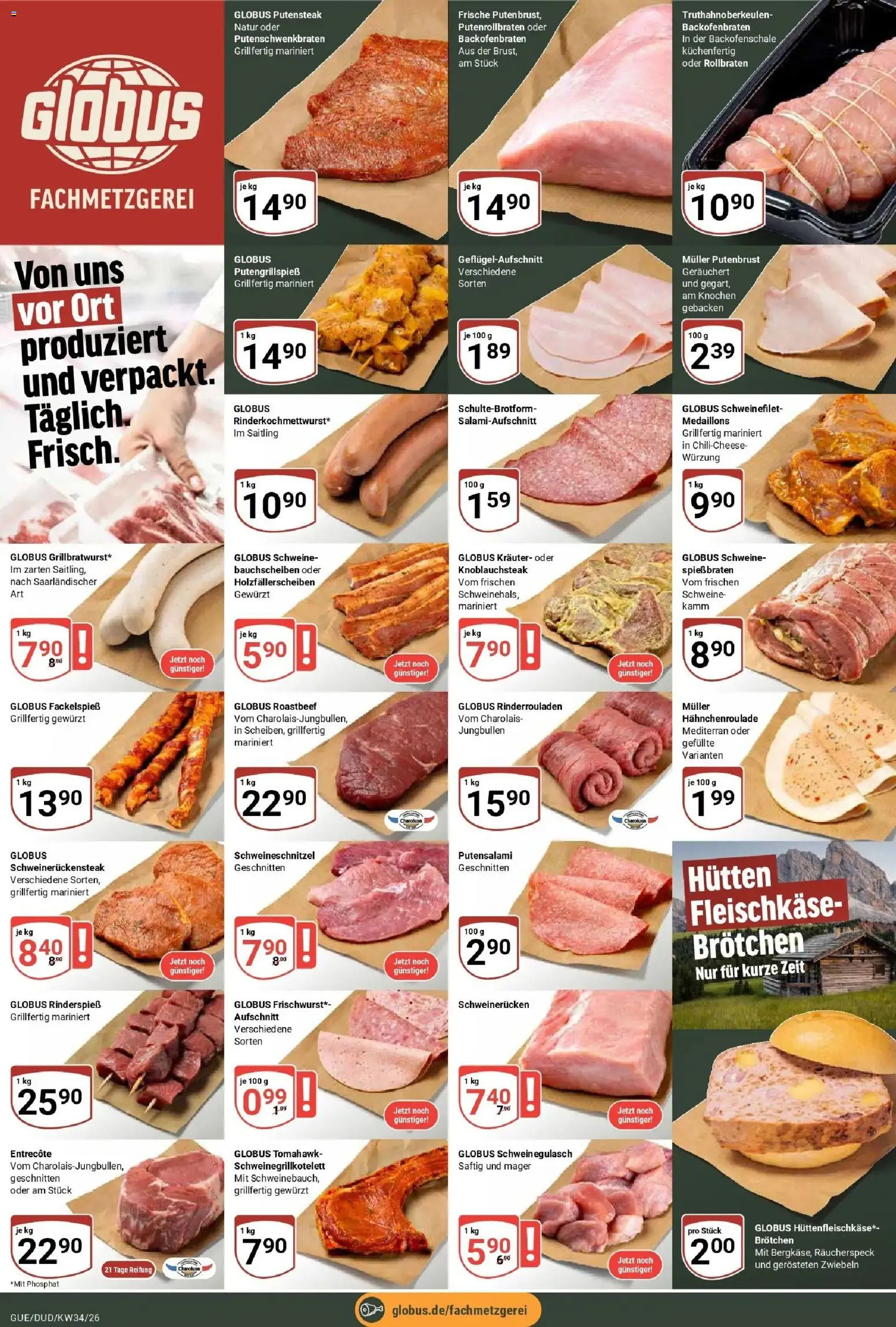 Globus Prospekt Saarbrücken-Güdingen (ab 17.08.2026) » Angebote online | Seite: 11 | Produkte: Schweinegulasch, Roastbeef, Schweinefilet, Schweinerucken