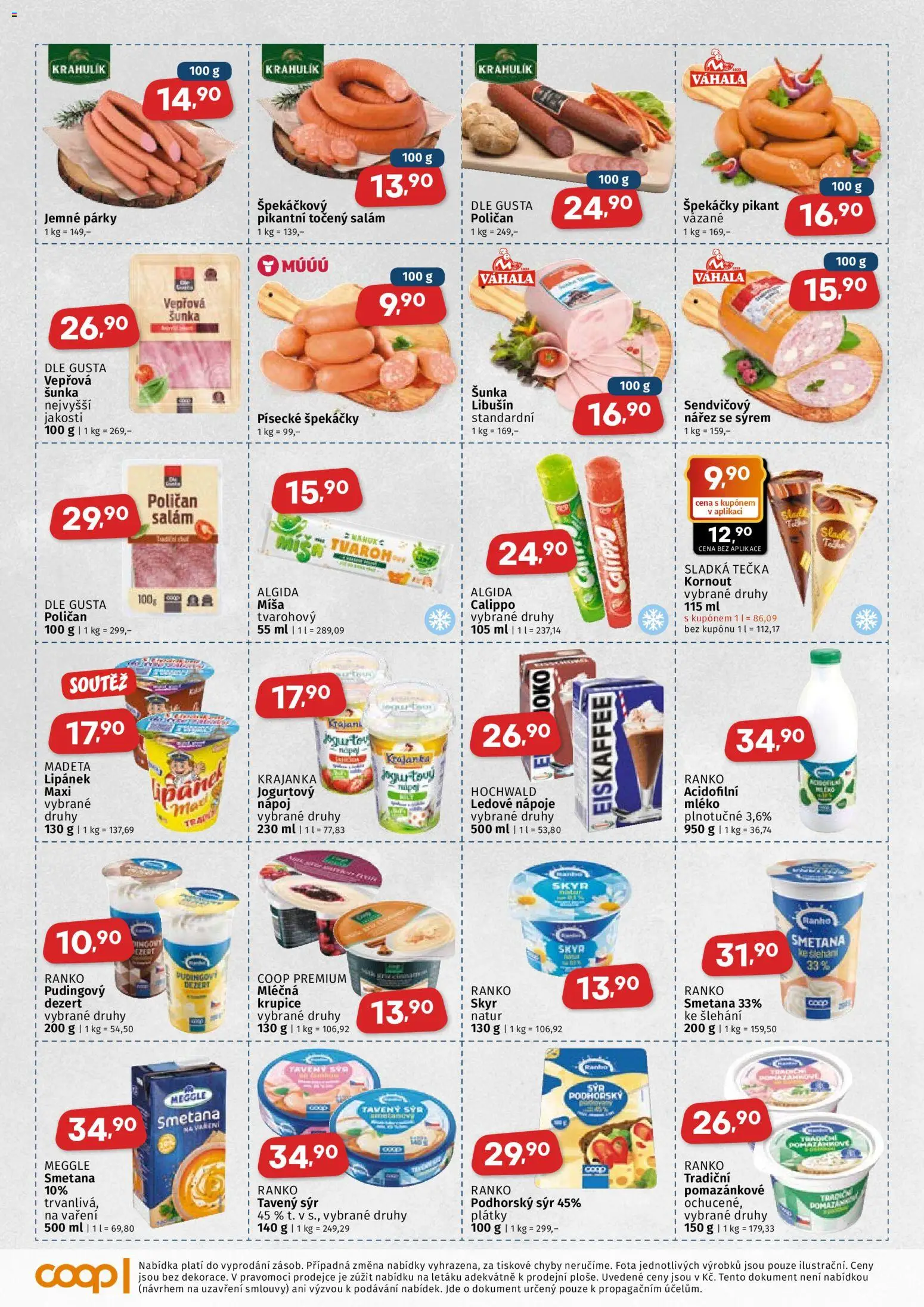 Coop leták - Východočeský region od 01.07.2026 | Strana: 2 | Produkty: Lipánek, Krupice, Špekáčky, Acidofilní mléko