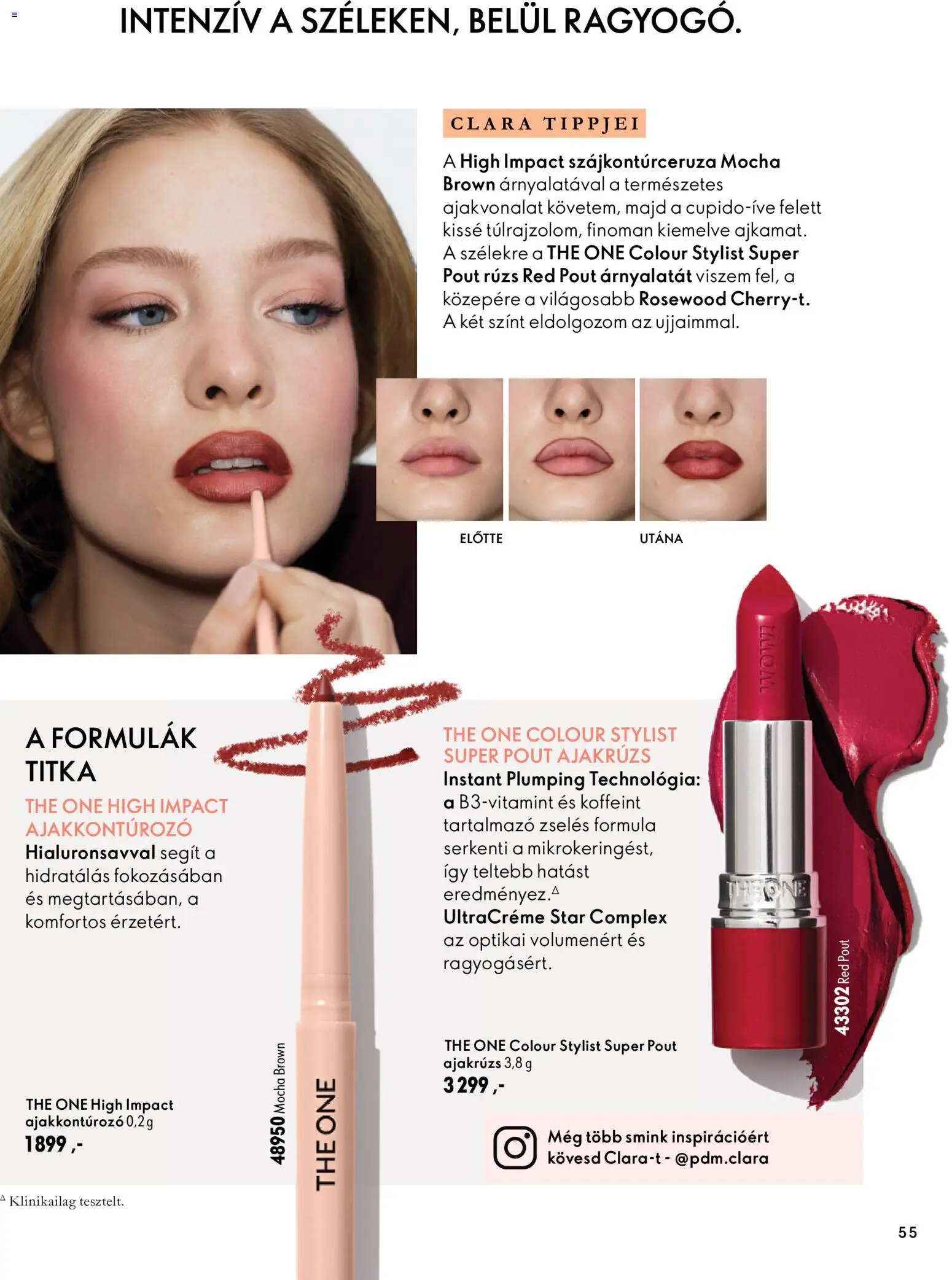 Oriflame akciós ujság - amely érvényes a következő dátumtól: 2026.11.11. | Oldal: 55 | Termékek: Smink, Ajakrúzs, Rúzs