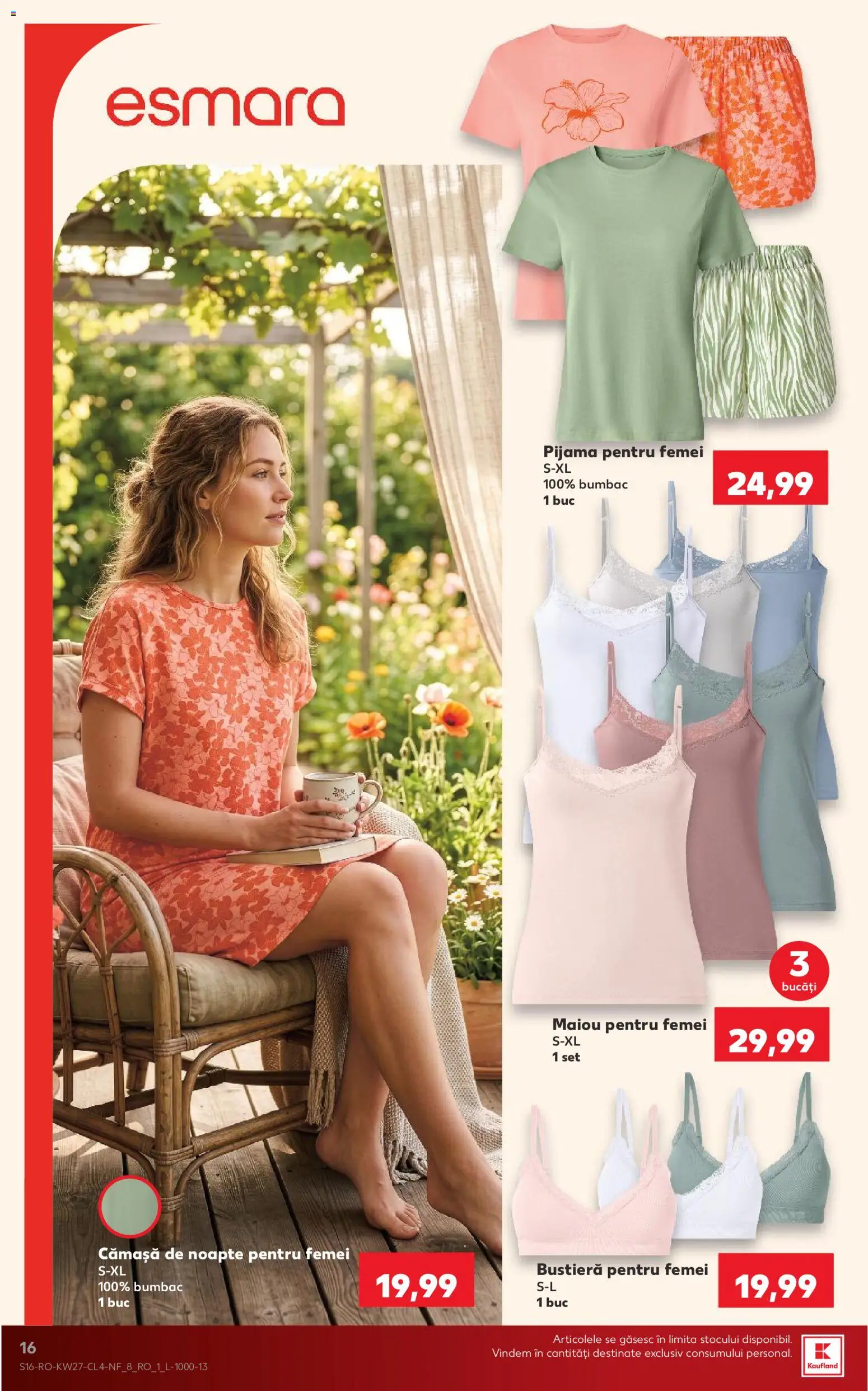 Noul catalog Kaufland – valabil de la 01.07.2026 | Pagină: 16 | Produse: Bustieră, Maiou