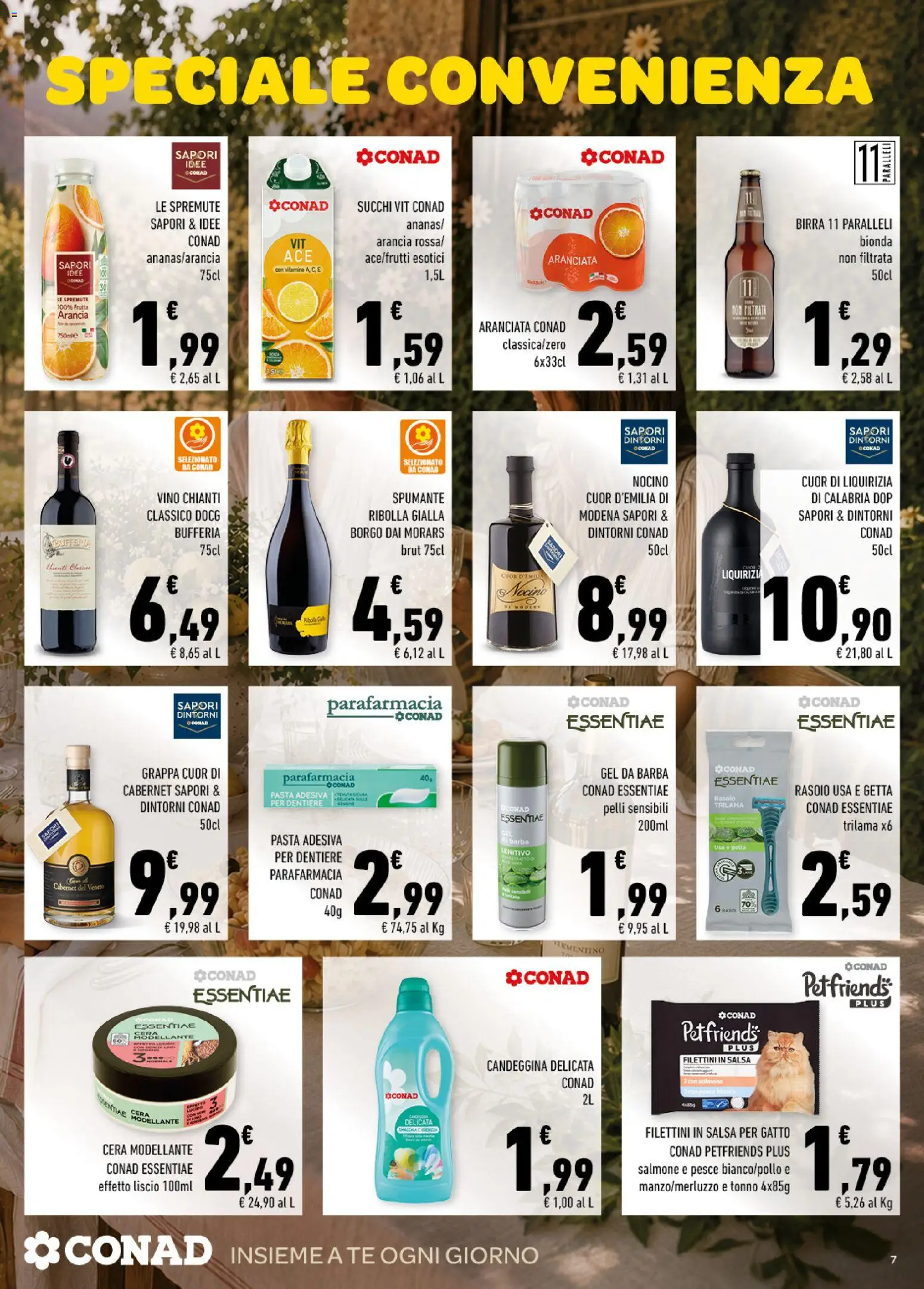 Volantino Conad del 08/07/2026 | Pagina: 7 | Prodotti: Pesce, Frutta, Salsa, Grappa