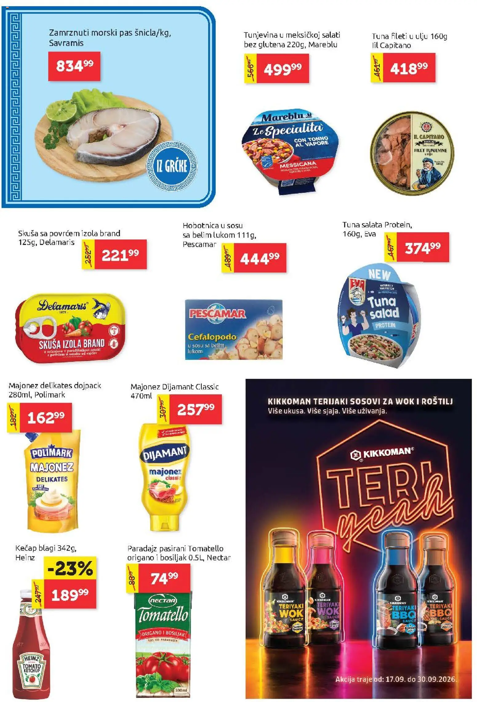 SuperVERO katalog - važi od 17.09.2026 | Strana: 8 | Proizvode: Salata, Hobotnica, Filet, Wok