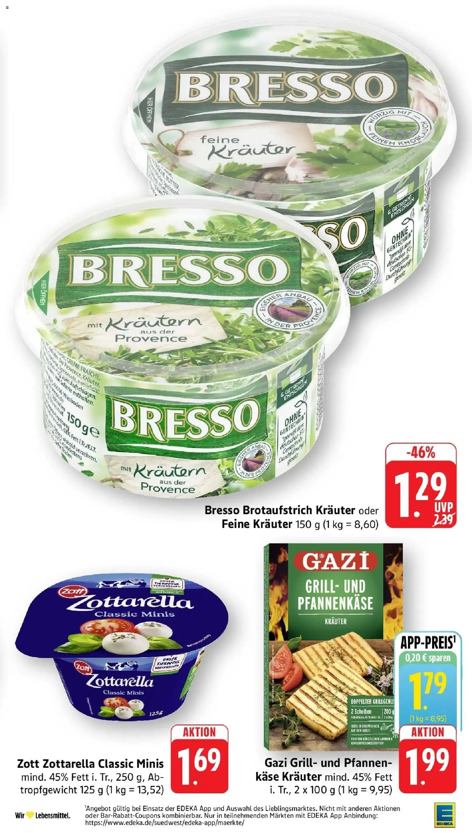 Edeka Prospekt Ulm-Lehr – gültig ab 01.06.2026 | Seite: 17 | Produkte: Grill, Käse, Bresso, Creme