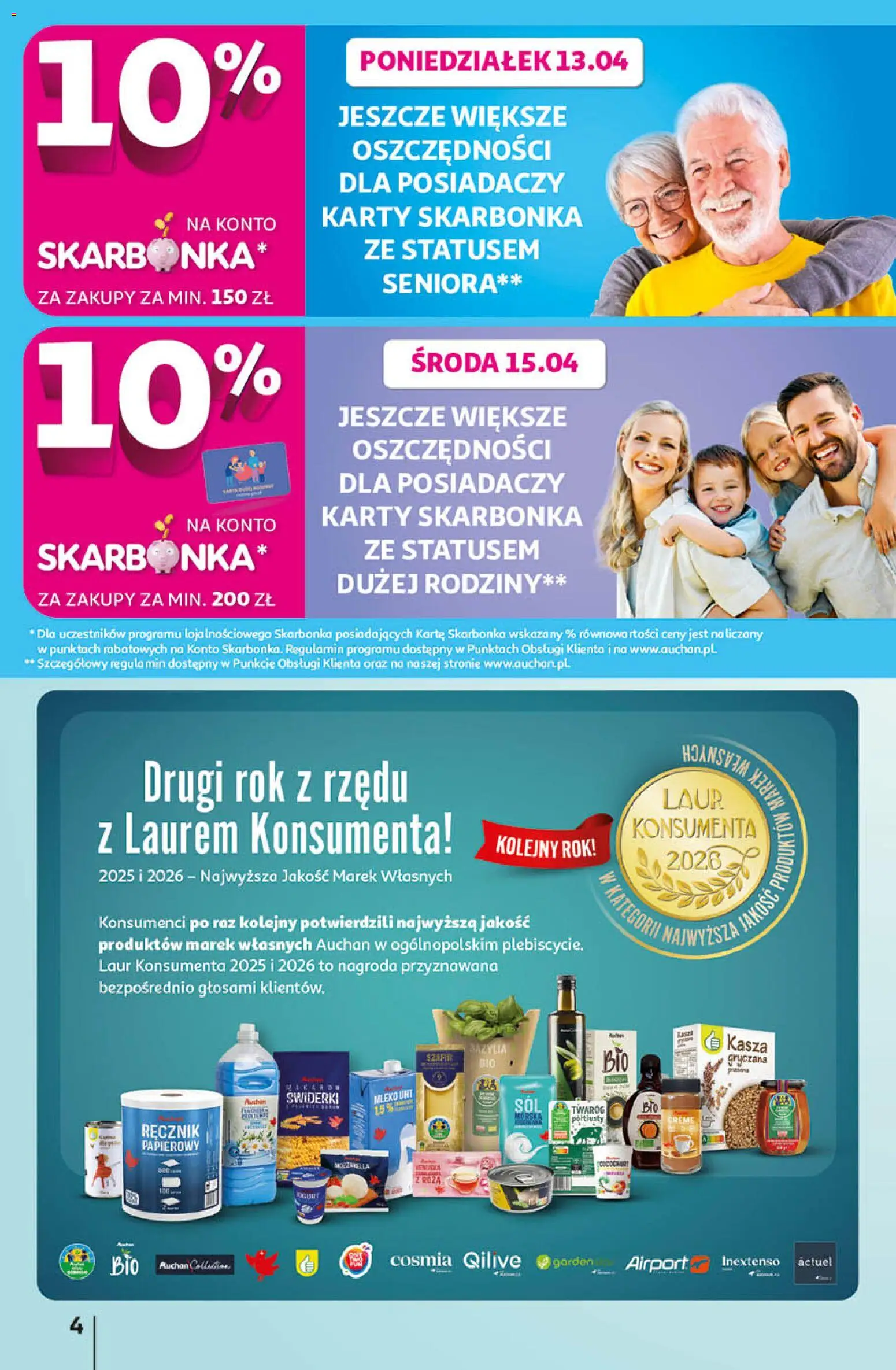 Auchan - Gazetka 30 Lat Hipermarket  od 09.04.2026 | Strona: 4 | Produkty: Kasza, Kasza gryczana, Bazylia, Mleko