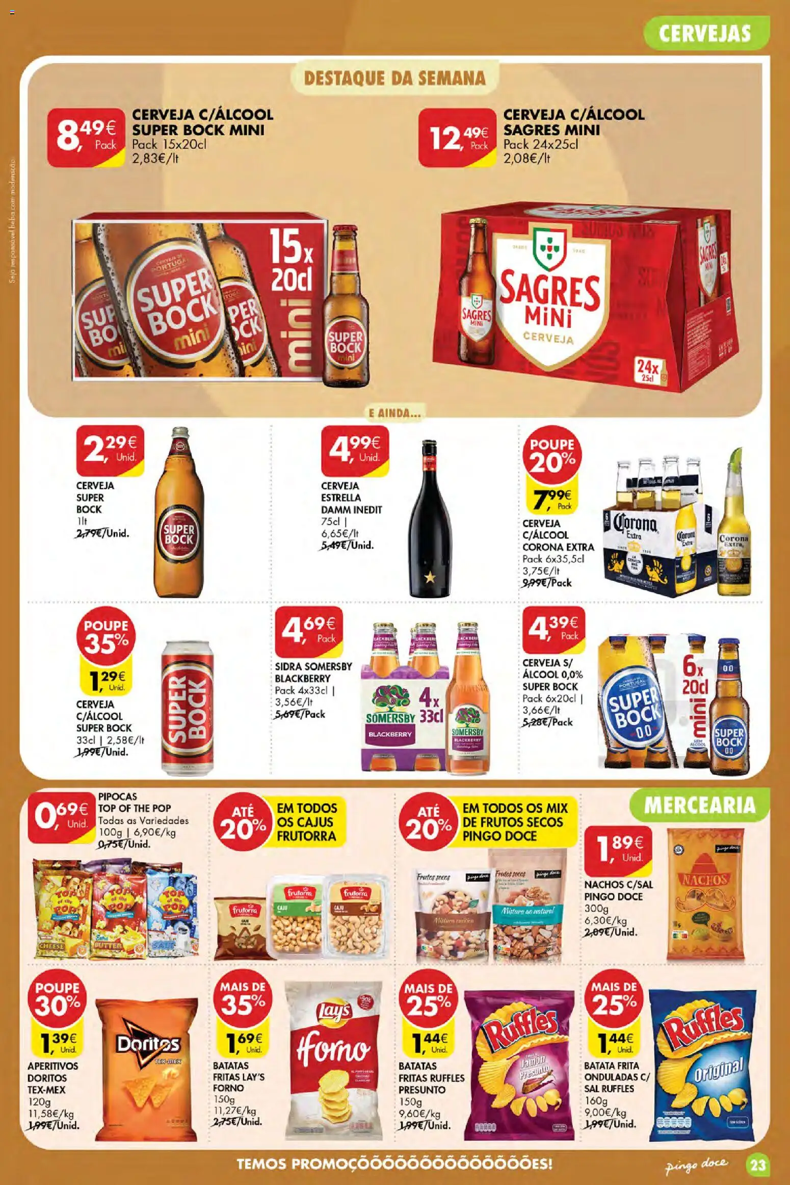 Pingo Doce folheto Poupe Esta Semana Açores │ válido de 01/10/2026 | Página: 23 | Produtos: Batata frita, Mercearia, Super bock, Sal