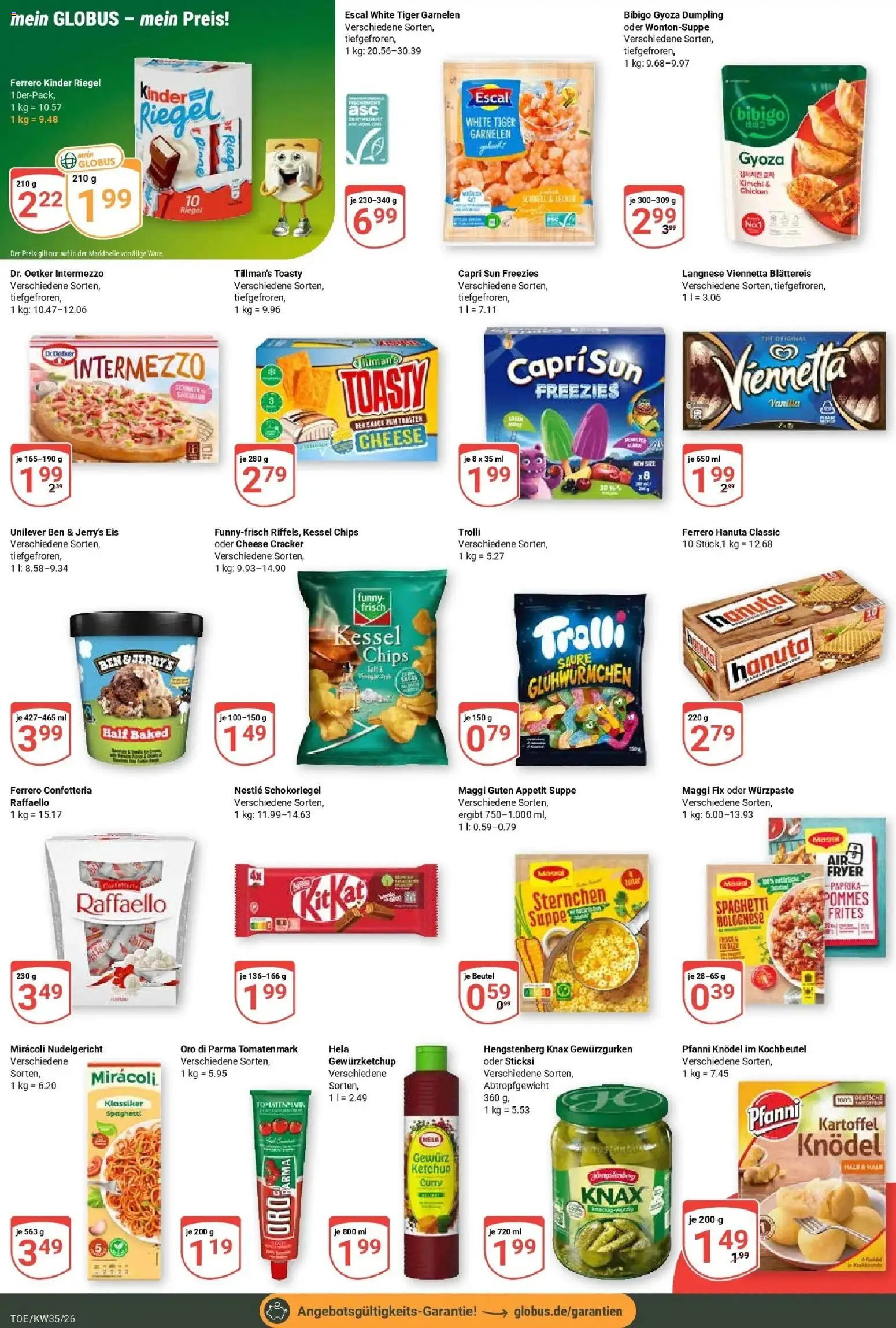 Globus Prospekt Tönisvorst – gültig ab 24.08.2026 | Seite: 7 | Produkte: Funny frisch, Garnelen, Chips, Ketchup