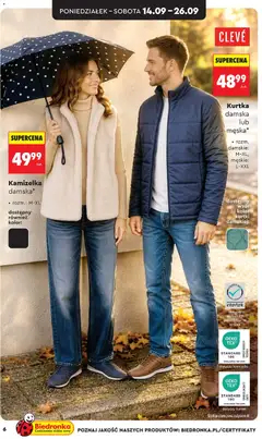 Pogląd oferty "Kurtka damska lub męska*, Kurtka damska lub męska, dostępny wzór i kolor kurtki damskiej." - ważna od 12.09.2026 | Strona: 6 | Produkty: Kamizelka, Kurtka