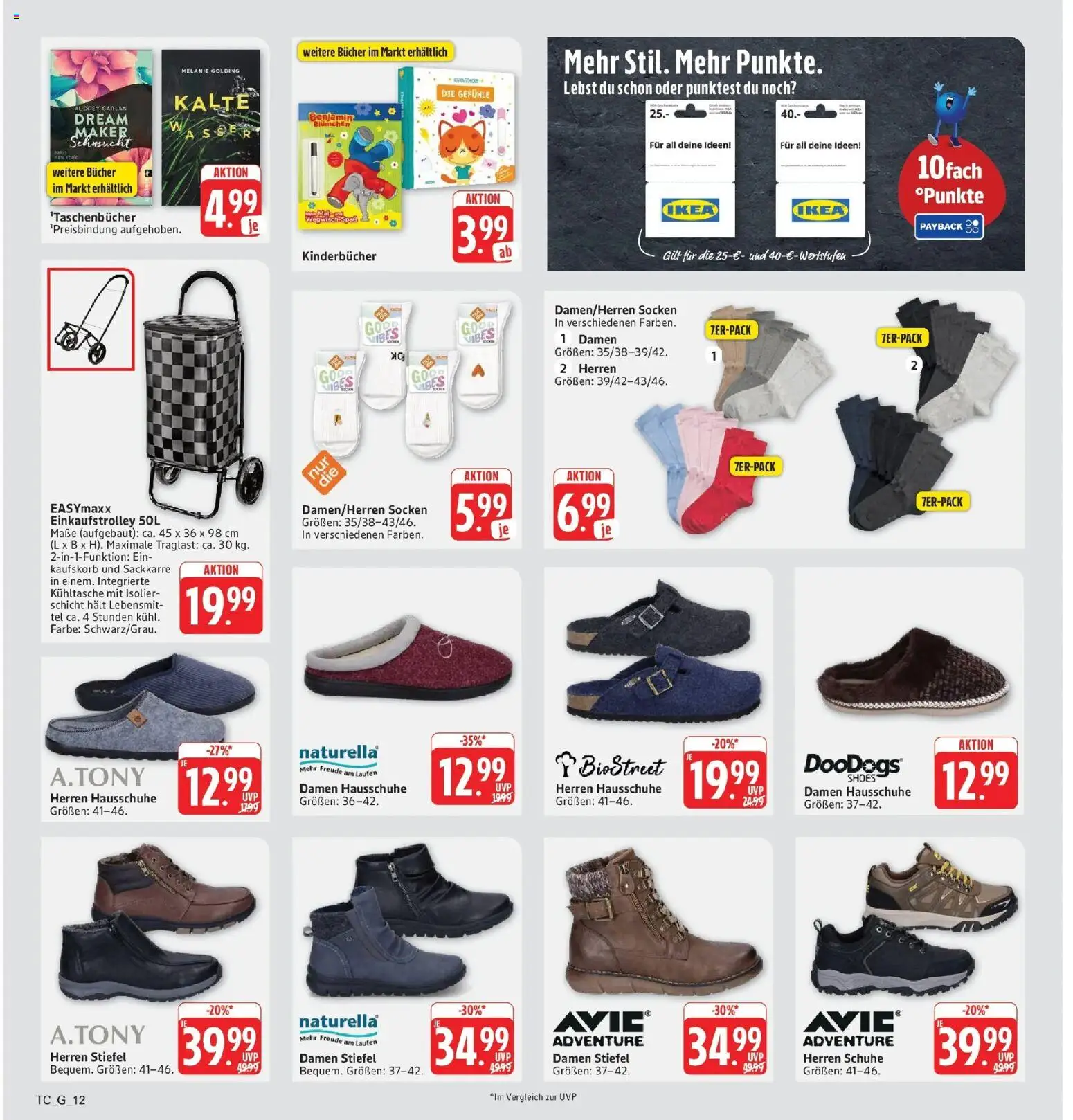Marktkauf Prospekt Böblingen (ab 31.08.2026) » Angebote online | Seite: 44 | Produkte: Socken, Stiefel, Hausschuhe, Kühltasche