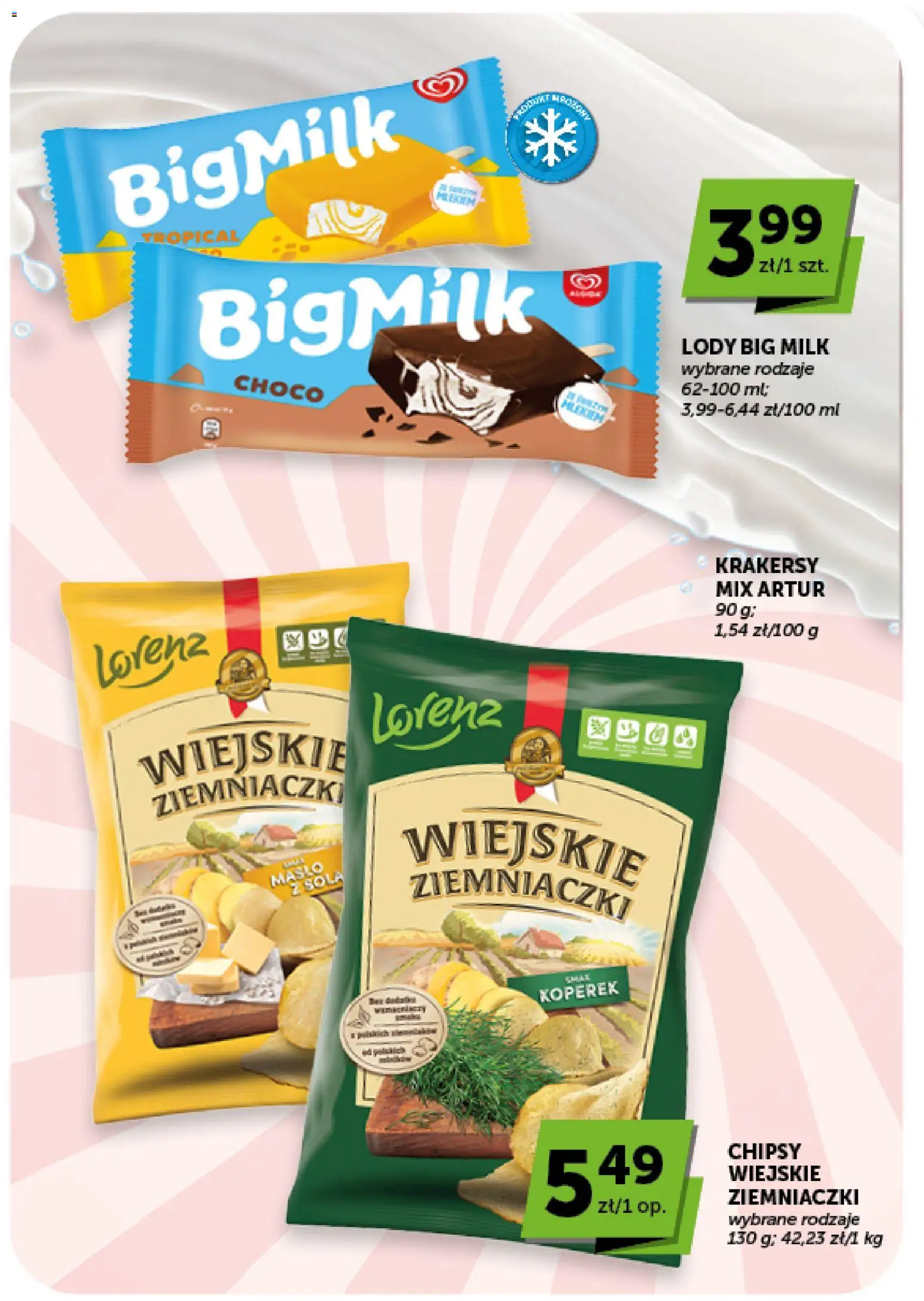 ABC gazetka - Minimarket od 30.07.2026 | Strona: 11 | Produkty: Koperek, Big Milk, Ziemniaczki, Lody
