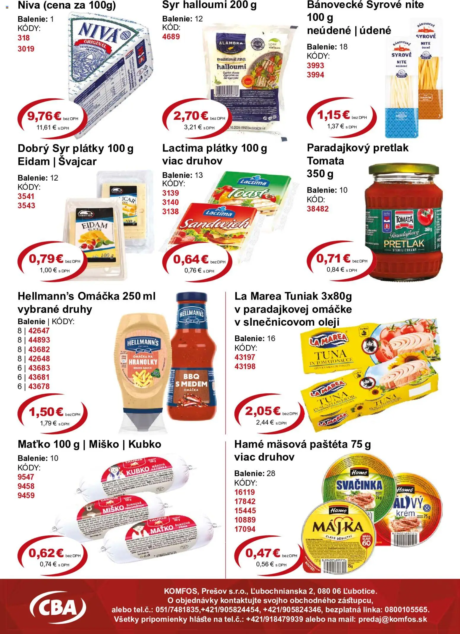 Nové CBA Komfos akcie – leták je platný od 21.08.2026 | Strana: 4 | Produkty: Hranolky, Pretlak, Krém, Pena