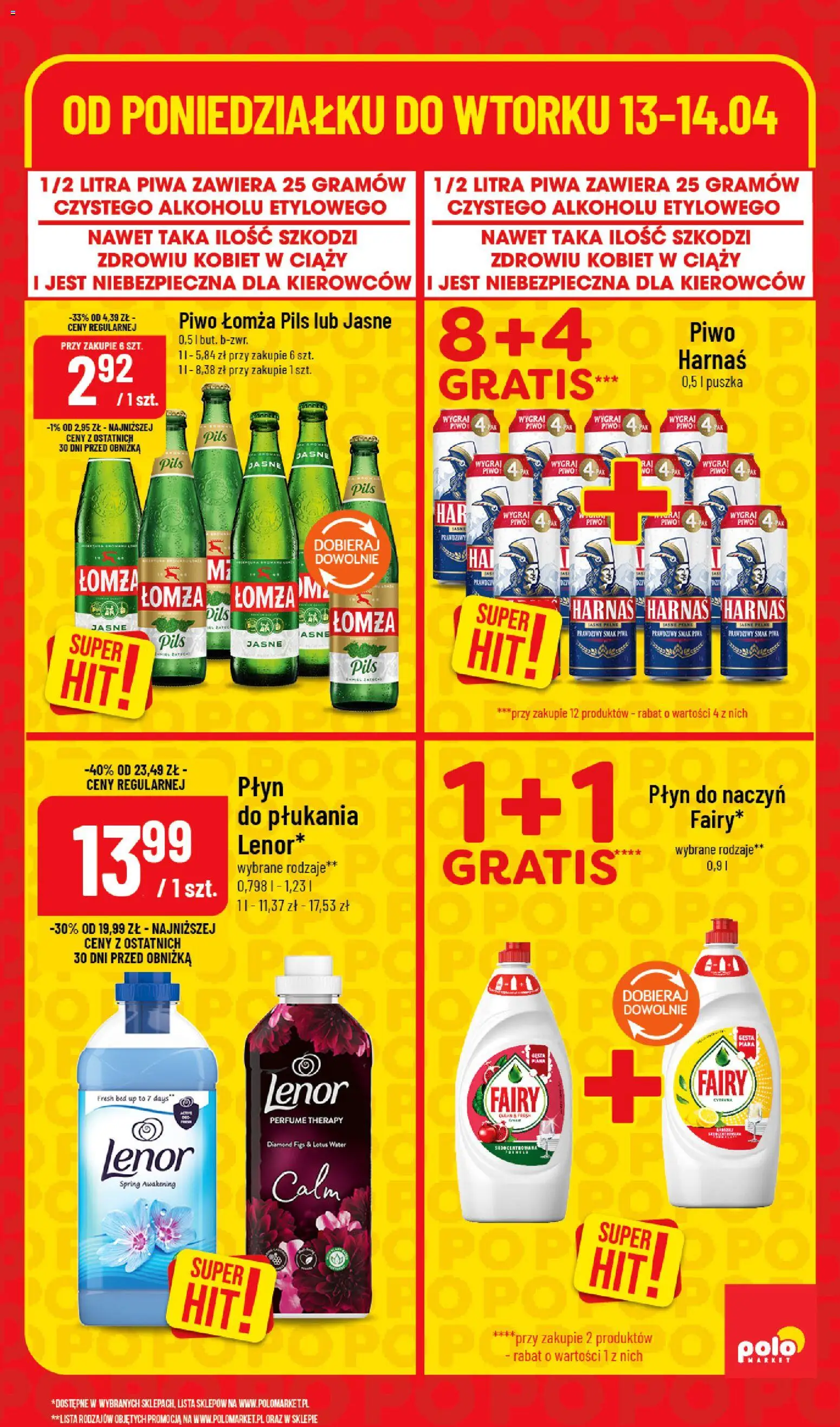 POLOmarket gazetka - Super Hity od 13.04.2026 | Strona: 7 | Produkty: Harnaś, Piwo, Fairy