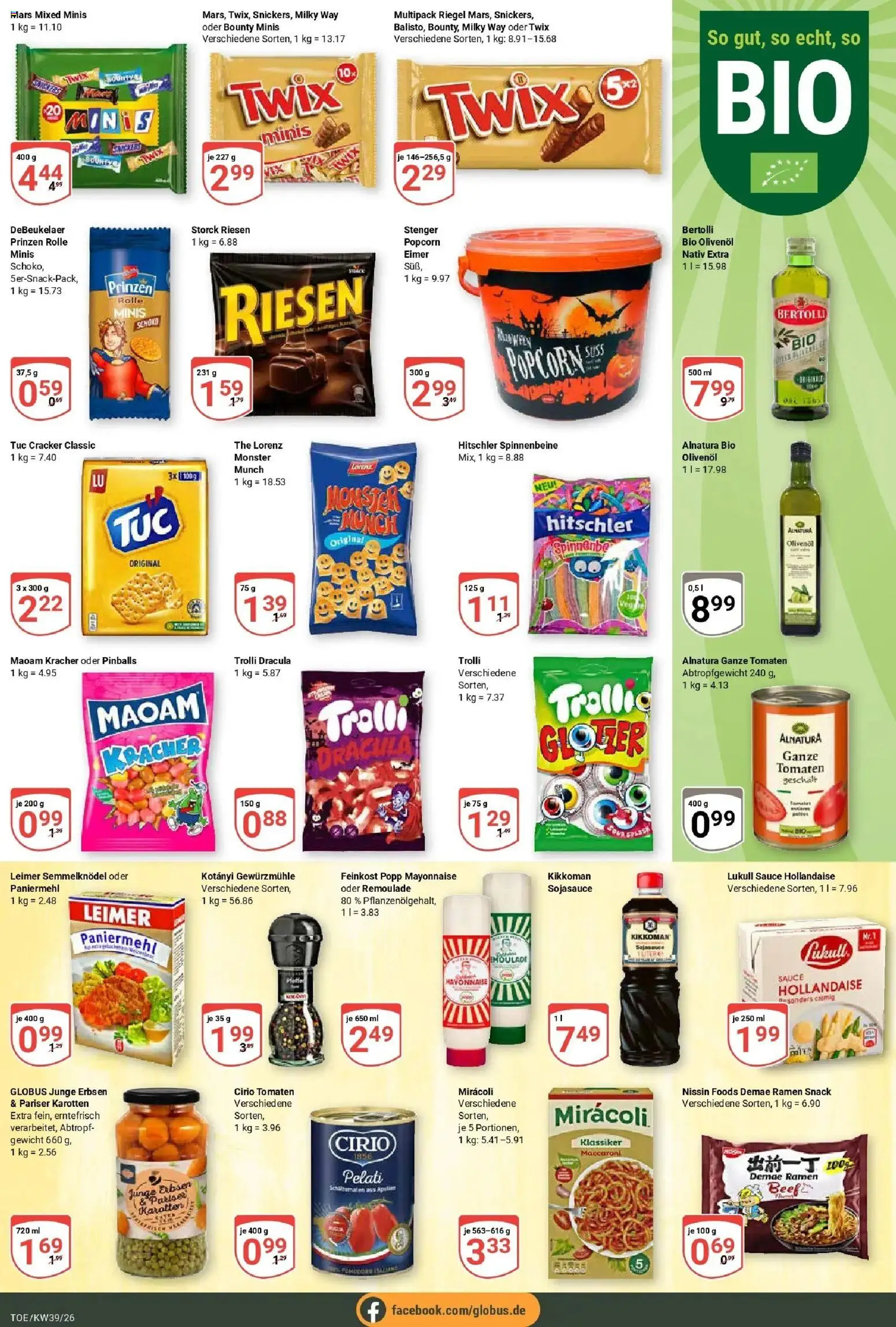 Globus Prospekt Tönisvorst (ab 21.09.2026) » Angebote online | Seite: 16 | Produkte: Gewicht, Olivenol, Monster, Popcorn