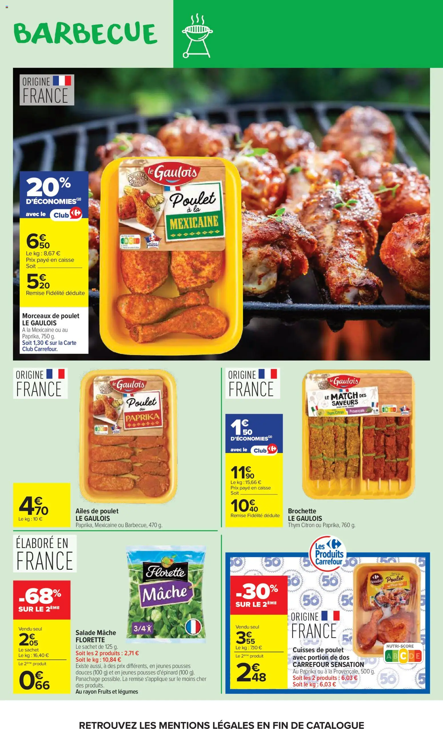 {H1} | Page: 6 | Produits: Salade, Citron, Barbecue, Mâche