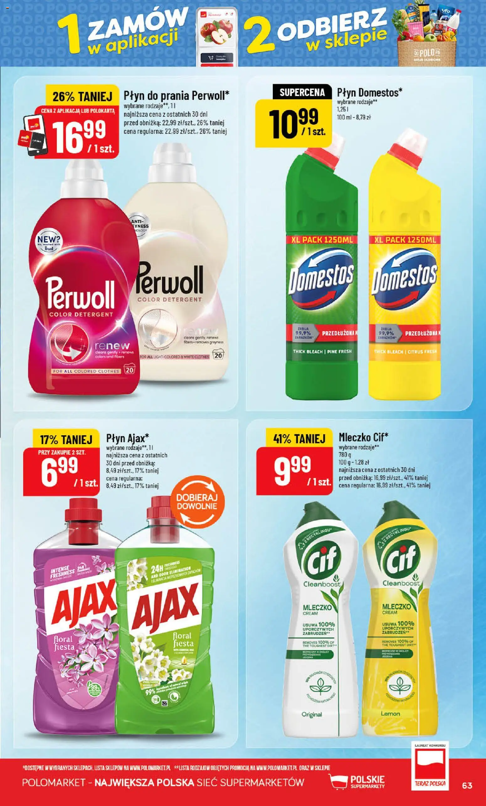 POLOmarket gazetka od 09.09.2026 | Strona: 63 | Produkty: Perwoll, Domestos, Detergent