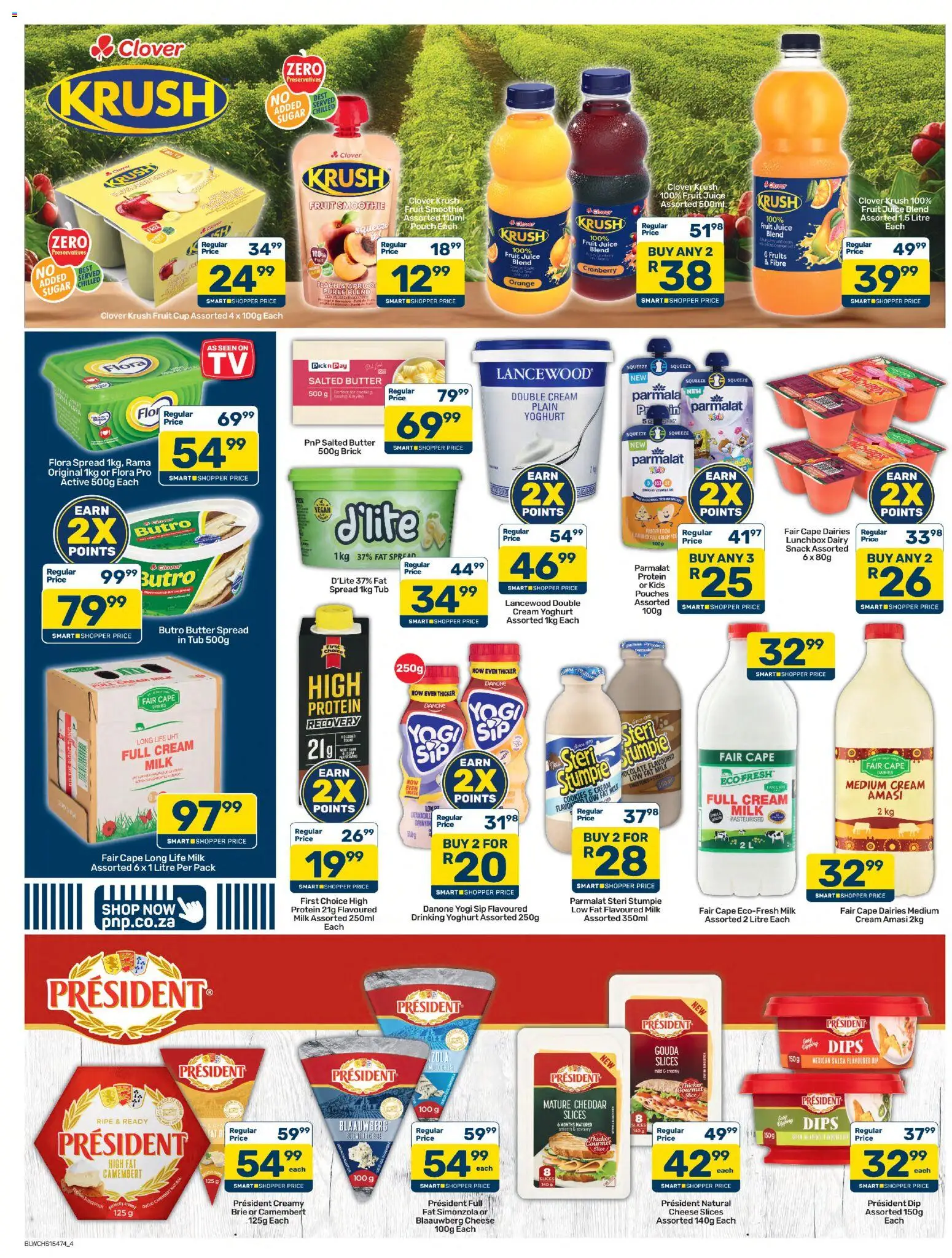 New Pick n Pay catalogue – valid from 25/09/2026 | Page: 4 | Products: Milk, Juice, Fruit, Sugar