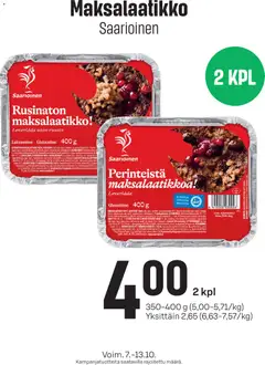 S-market-mainoslehti voimassa 07/10/2026 alkaen
