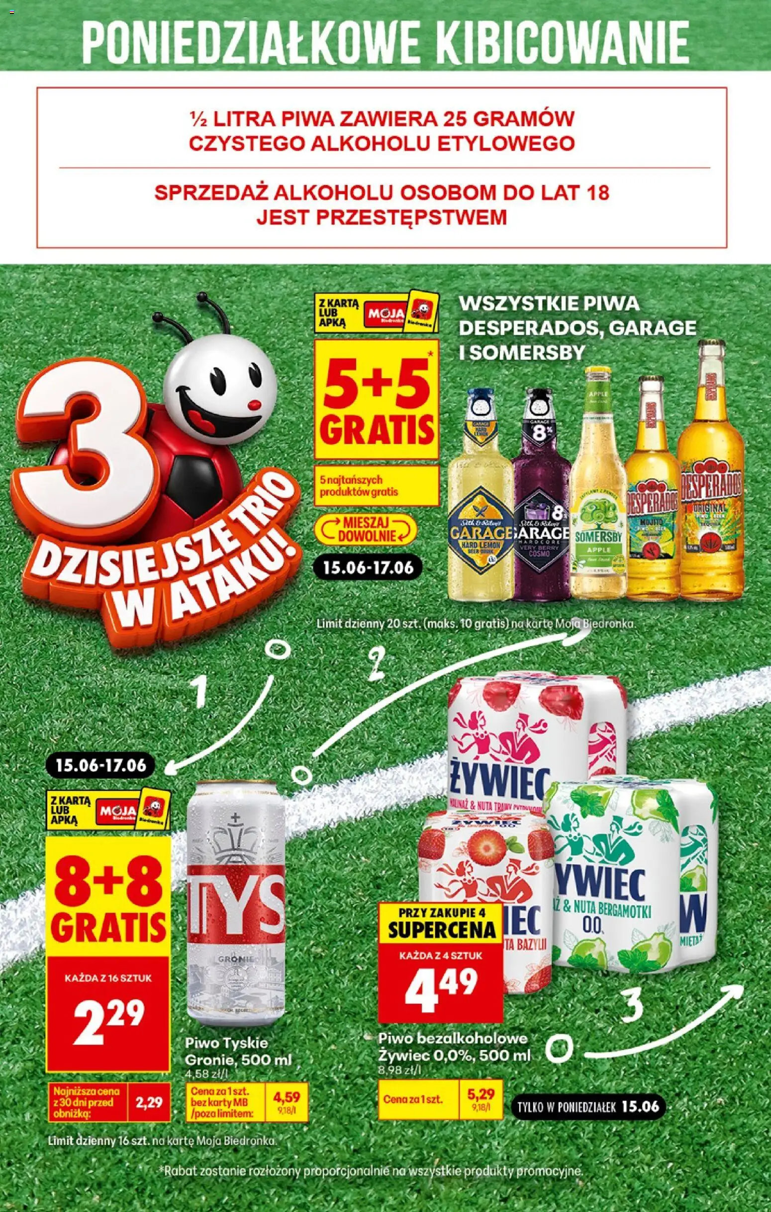 Biedronka gazetka - Ceny w grze od 15.06.2026 | Strona: 3 | Produkty: Karta, Trawy, Tyskie, Piwo