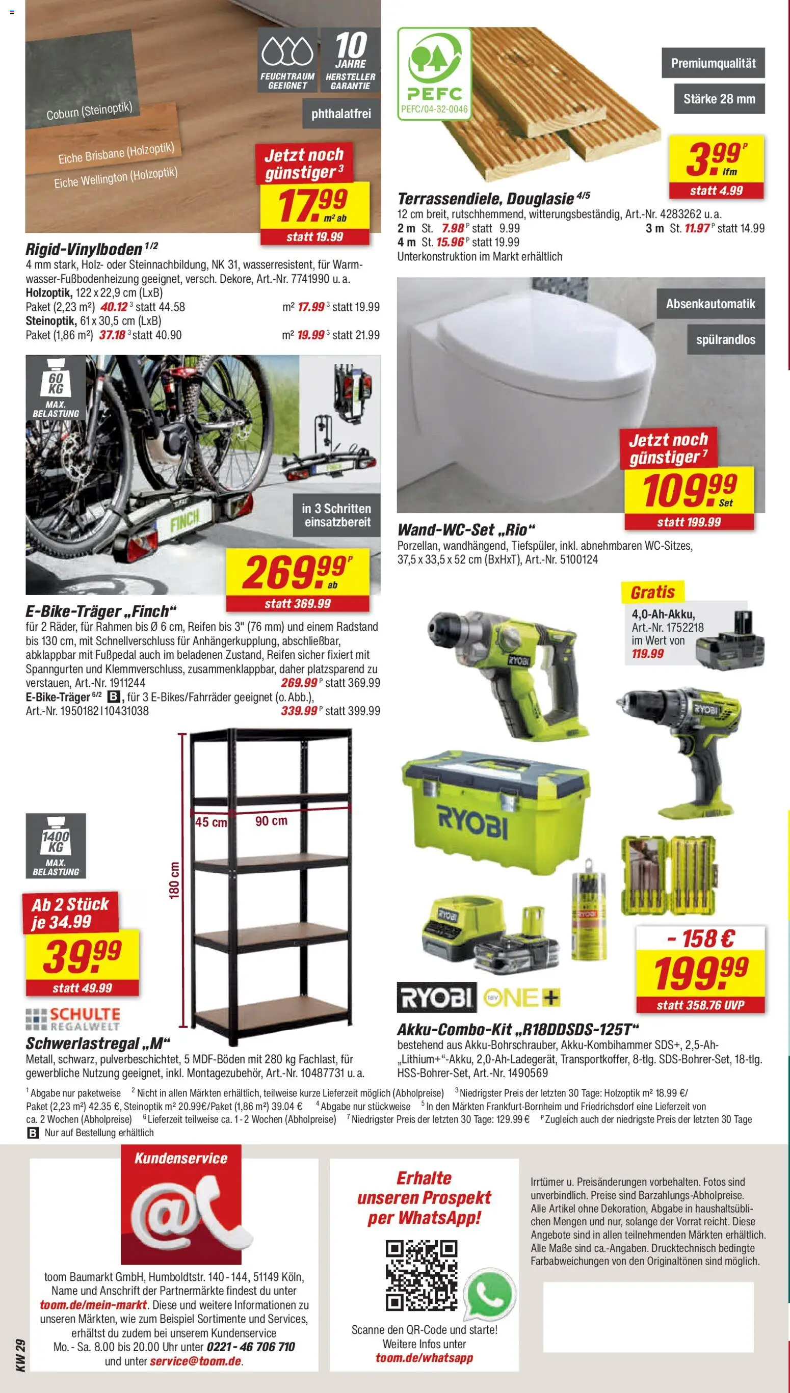 Toom Baumarkt Prospekt – gültig ab 11.07.2026 | Seite: 16 | Produkte: Schwerlastregal, Uhr