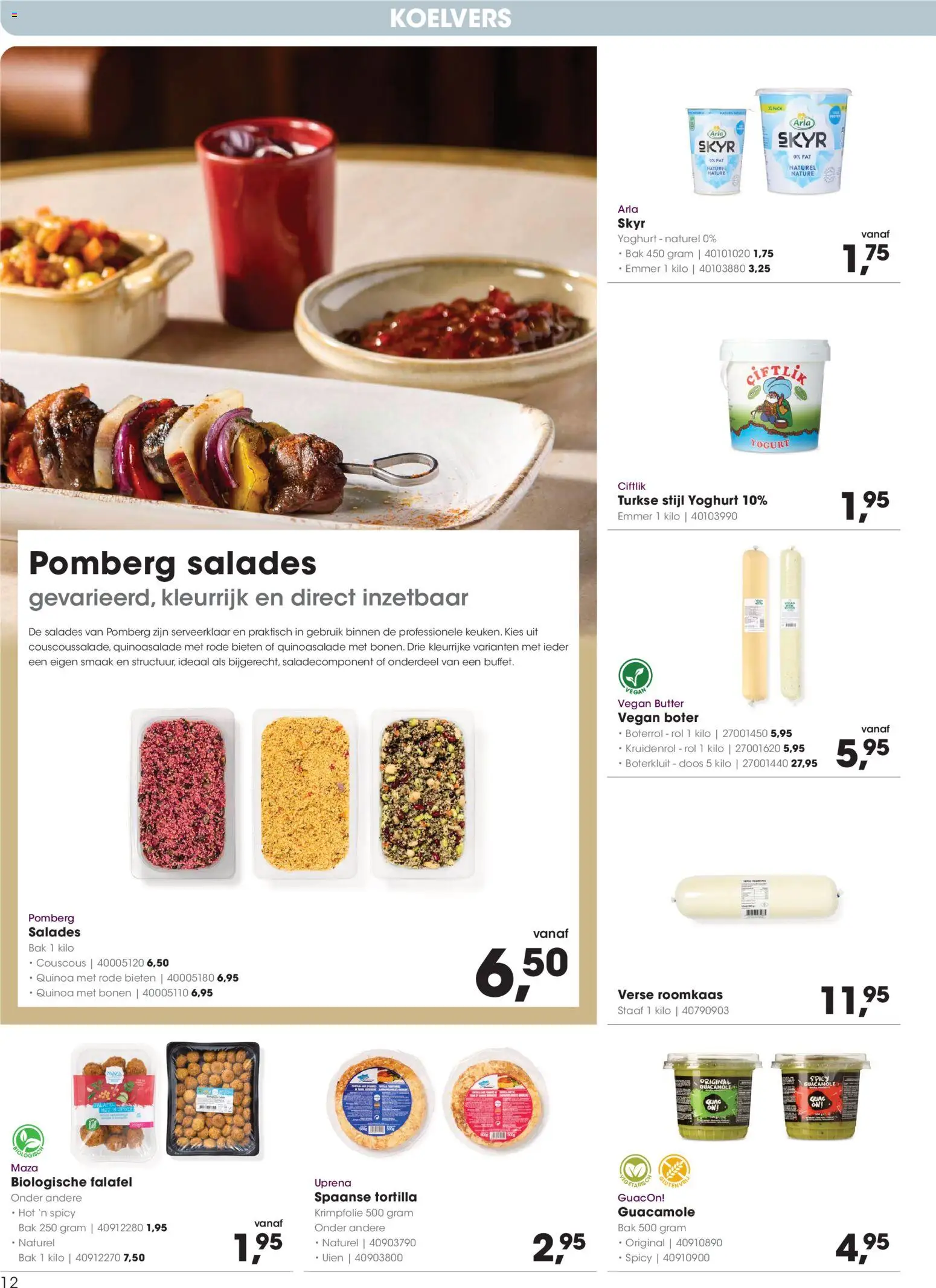 {H1} | Pagina: 12 | Producten: Skyr, Guacamole, Salades, Tortilla