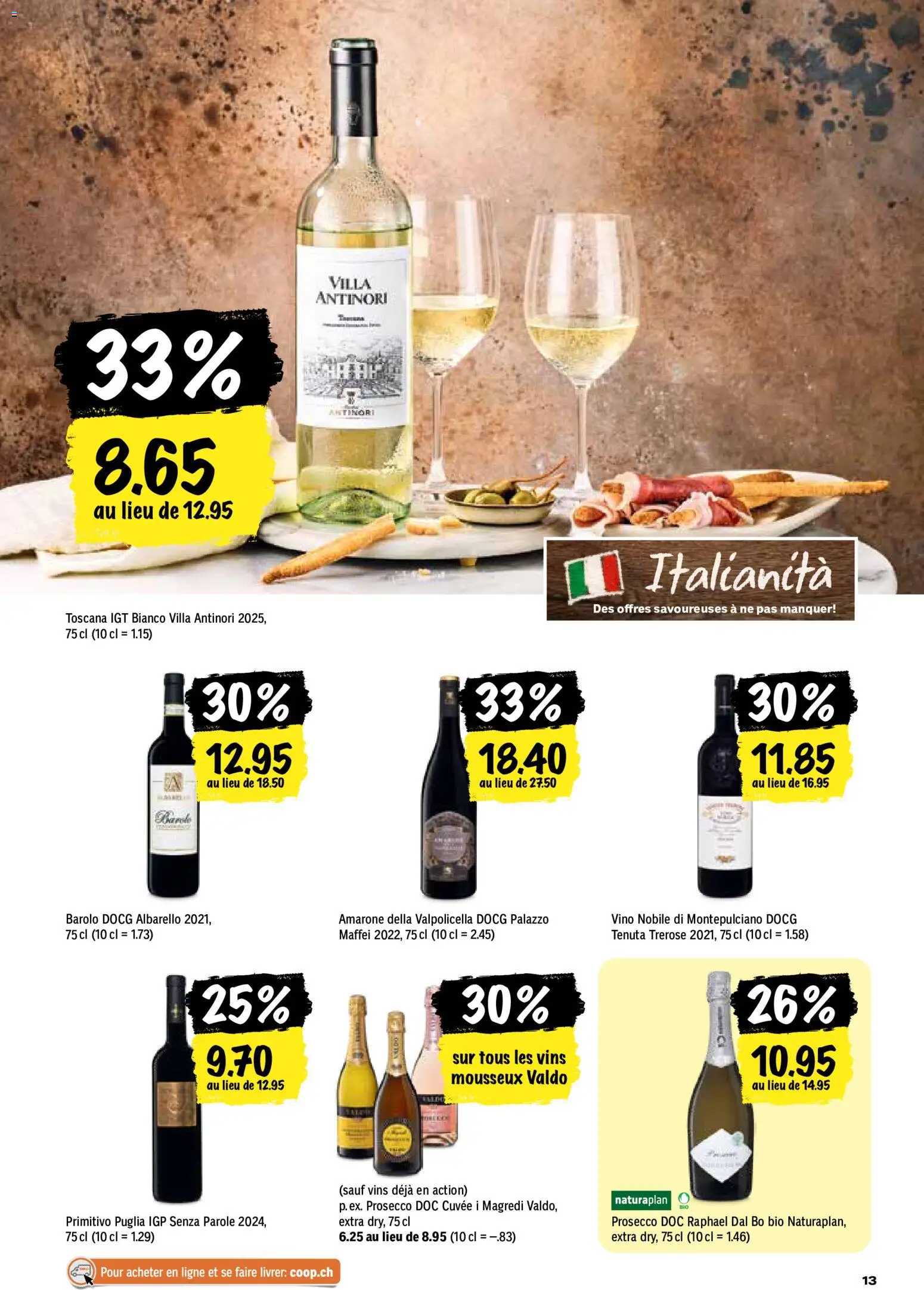 Coop aktionen FR – gültig ab 20.08.2026 | Seite: 13 | Produkte: Prosecco