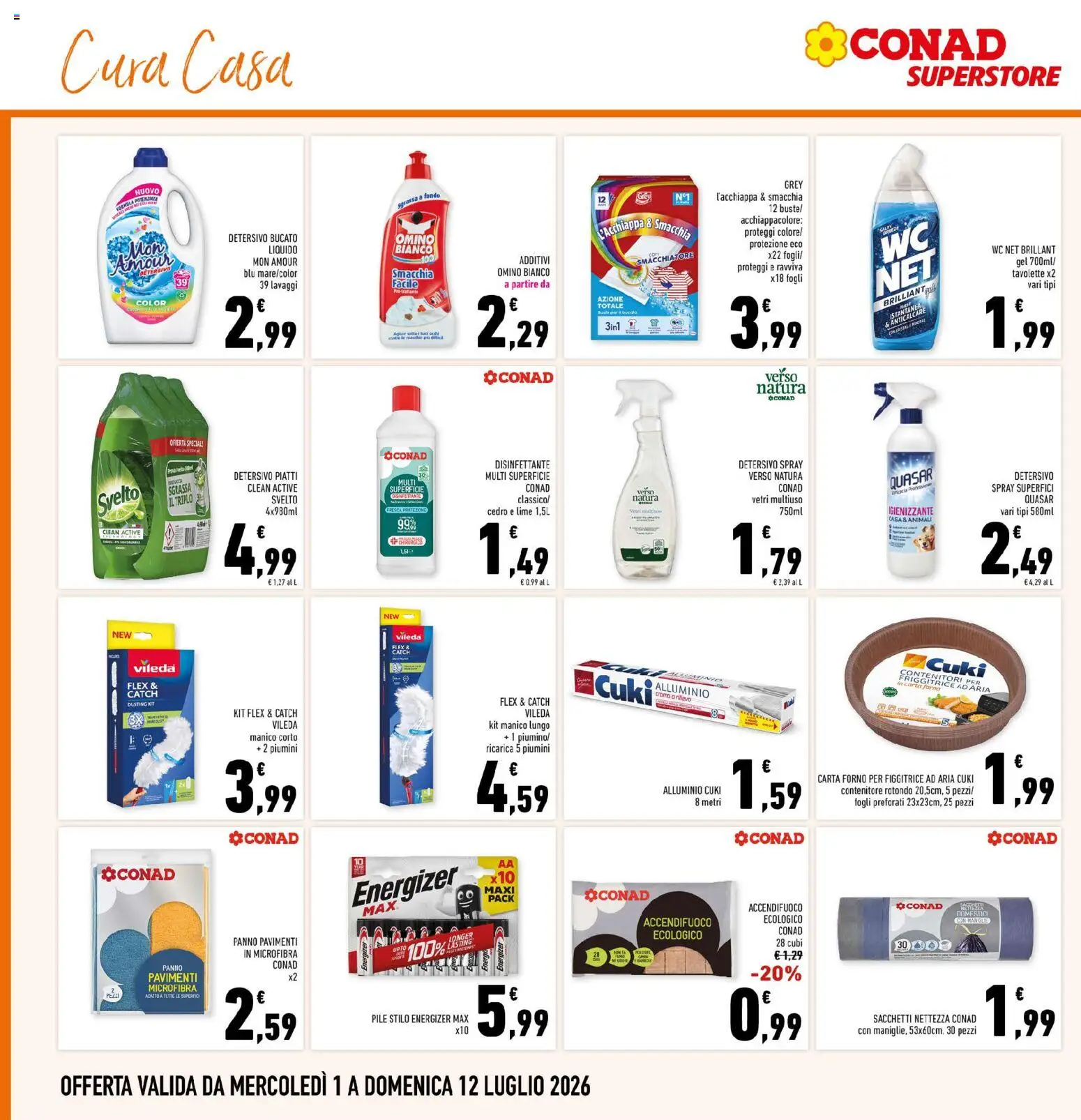 Volantino Conad del 01/07/2026 | Pagina: 30 | Prodotti: Smacchiatore, Anticalcare, Alluminio, Friggitrice