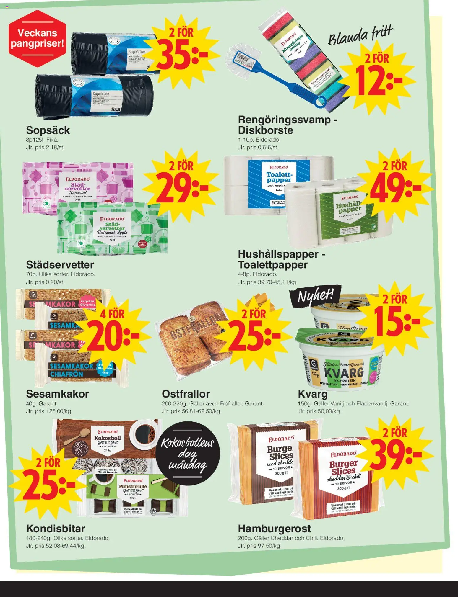 Matöppet reklamblad aktuell från 11.05.2026 | Sida: 2 | Produkter: Galler, Äpple, Papper, Servetter