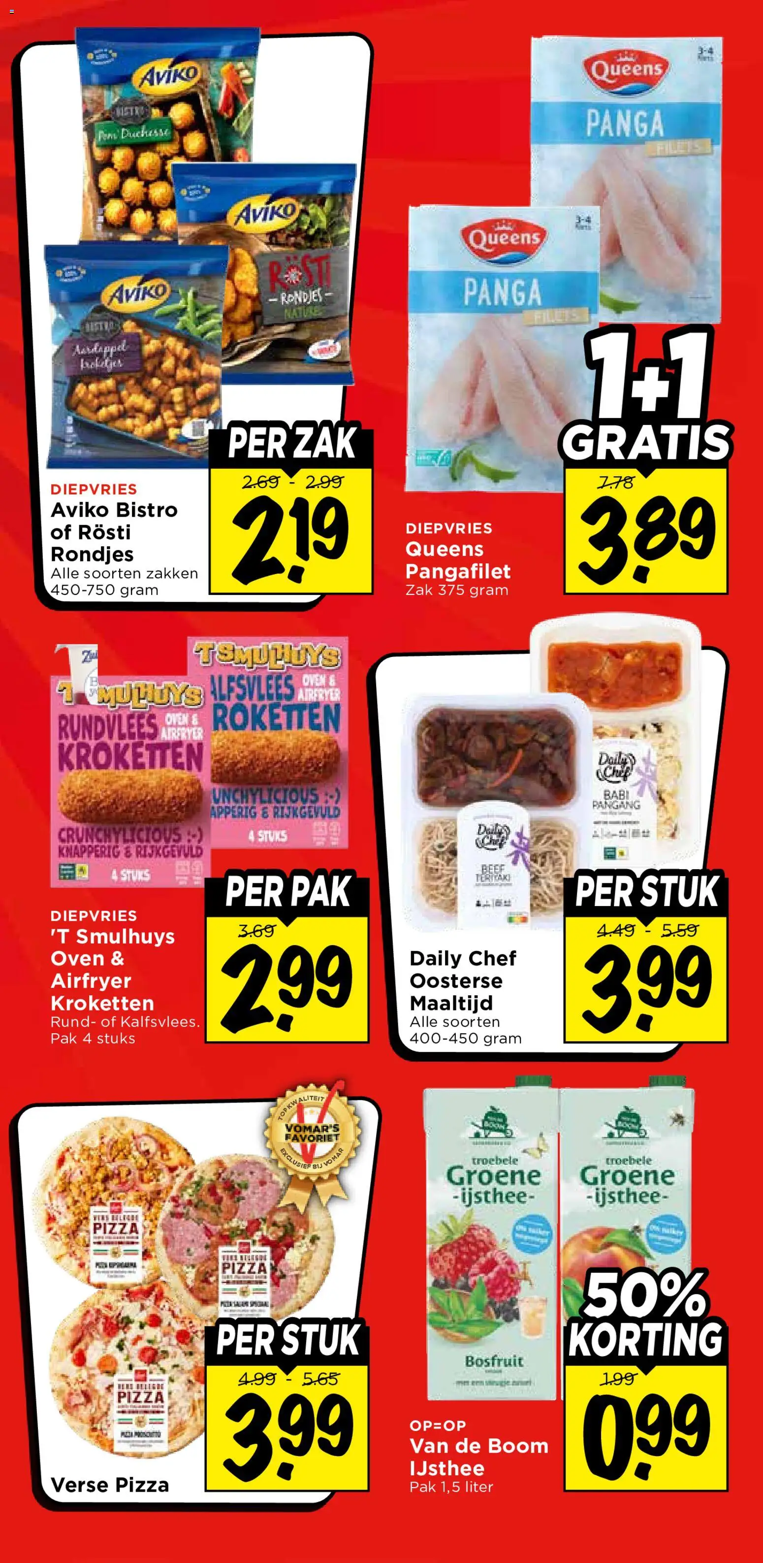 {H1} | Pagina: 23 | Producten: Kroketten, Groene ijsthee, Zak, IJsthee
