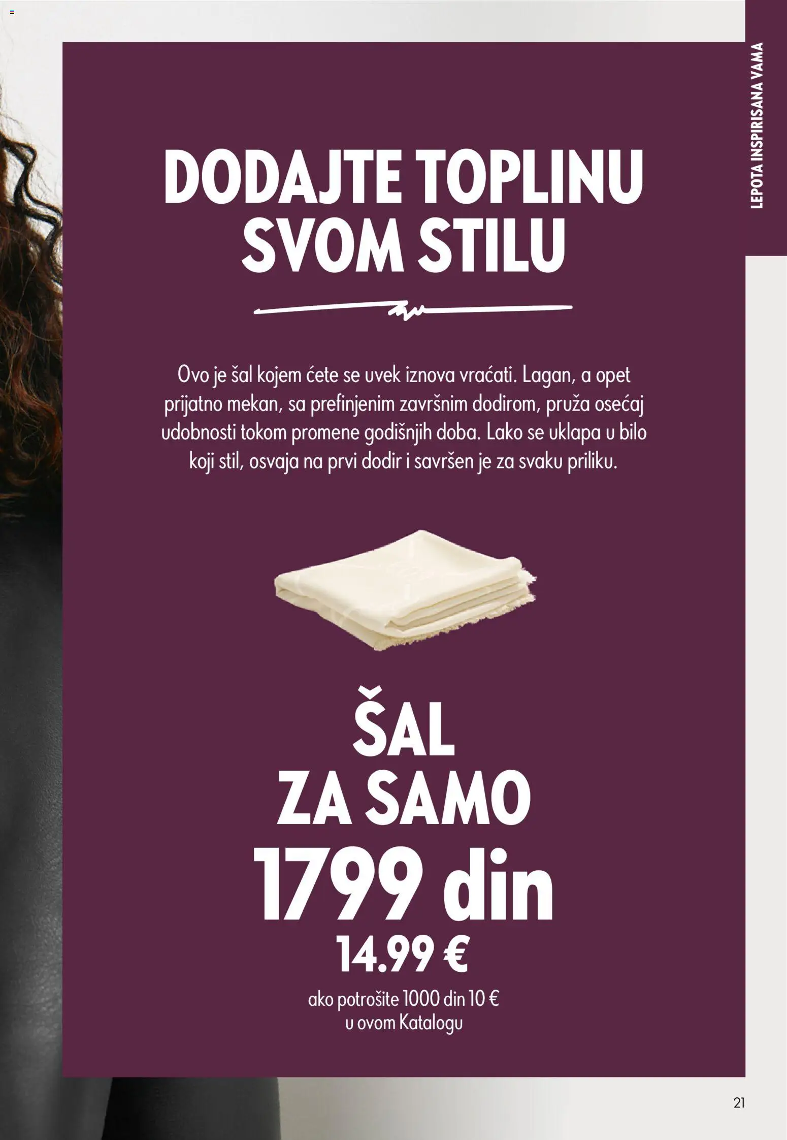 Oriflame katalog - važi od 16.09.2026 | Strana: 21 | Proizvode: Šal