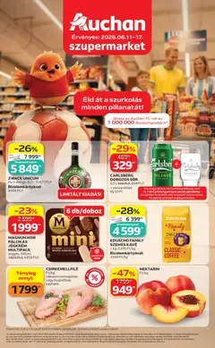 Auchan Szupermarket akciós újság - amely érvényes a következő dátumtól: 11.06.2026