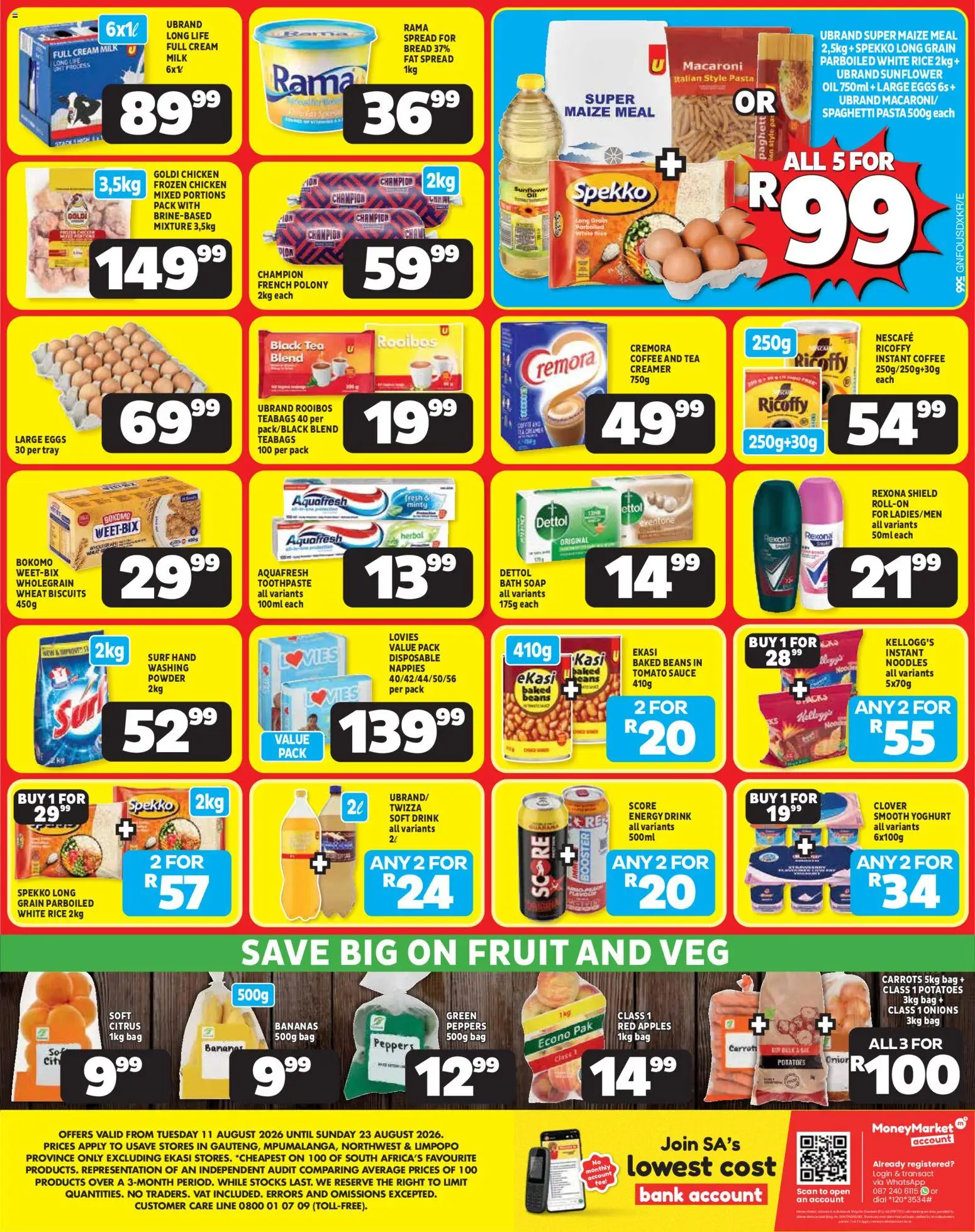 New Usave catalogue – valid from 11/08/2026 | Page: 2 | Products: Creamer, Toothpaste, Fruit, Pepper