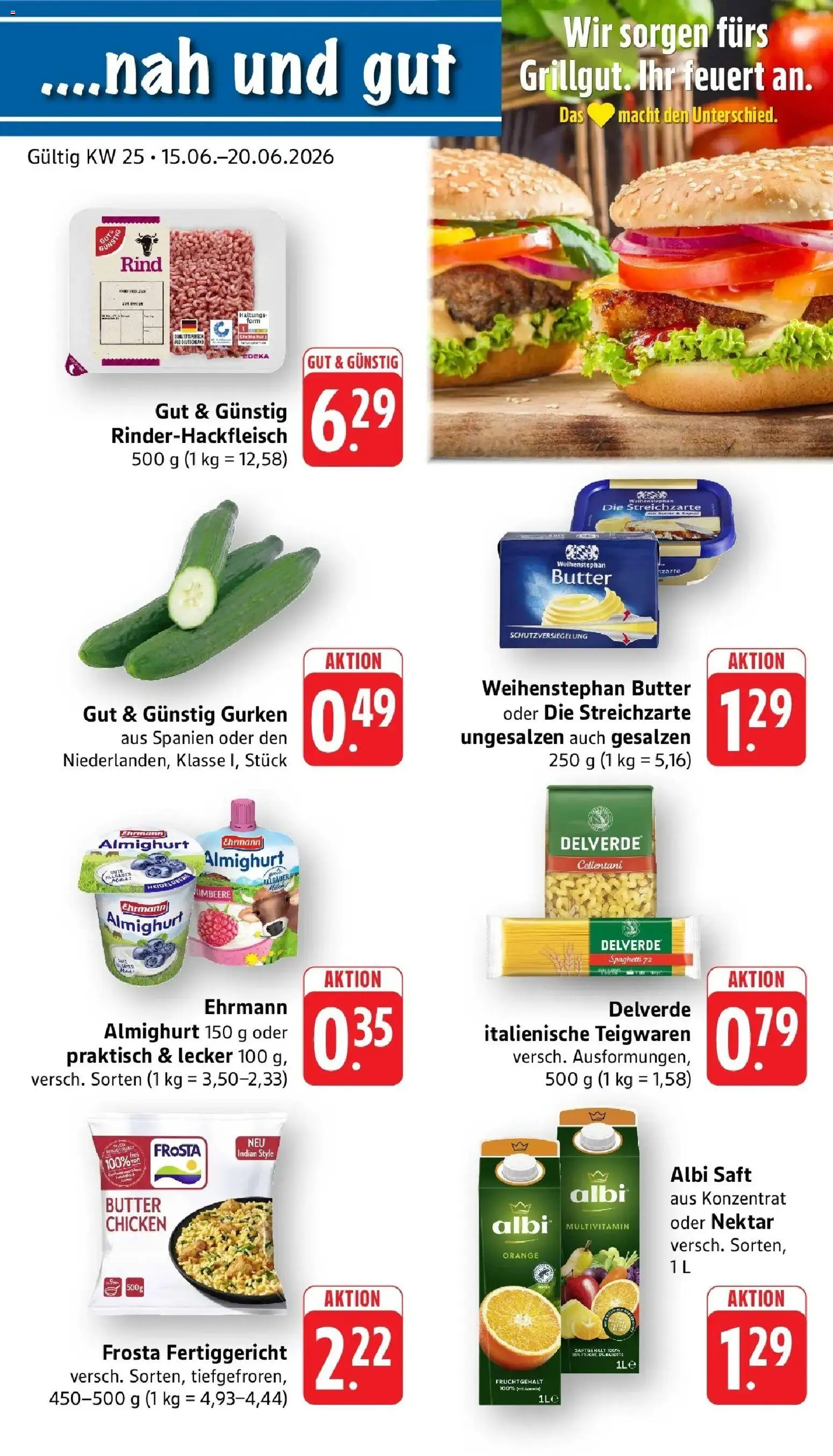 nah & gut Prospekt Gengenbach – gültig ab 14.06.2026 | Seite: 1 | Produkte: Weihenstephan butter, Pasta, Karotte, Gurken