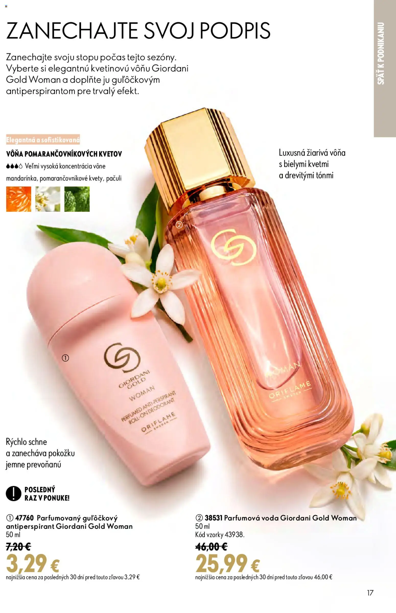 Nové Oriflame akcie – leták je platný od 19.08.2026 | Strana: 17 | Produkty: Antiperspirant, Voda