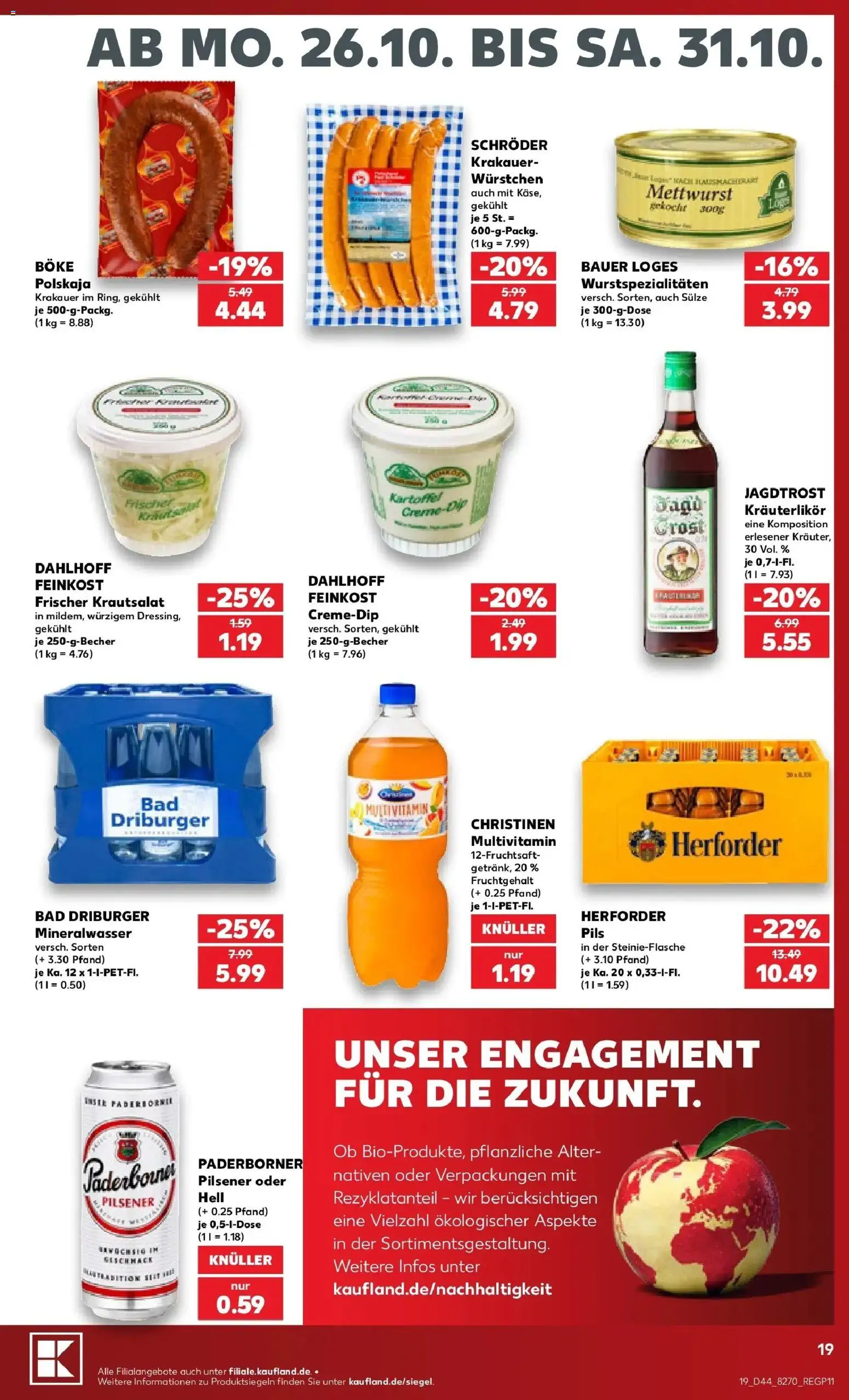Kaufland Prospekt Höxter – gültig ab 26.10.2026 | Seite: 23 | Produkte: Bad, Pils, Mineralwasser