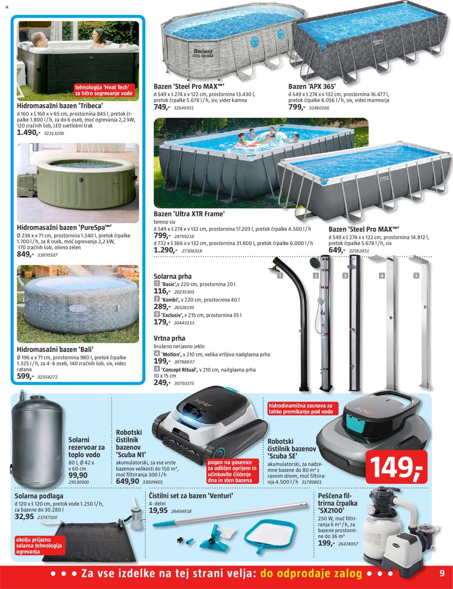 Novi Bauhaus katalog ponudbe – veljaven od 20.05.2026 | Stran: 9 | Izdelki: Bazen, Črpalka, Prha