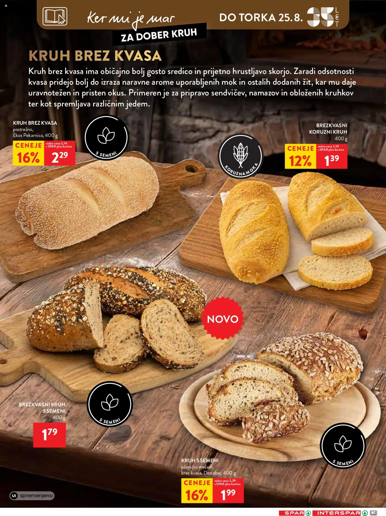 Novi Spar katalog ponudbe – veljaven od 19.08.2026 | Stran: 11 | Izdelki: Kruh